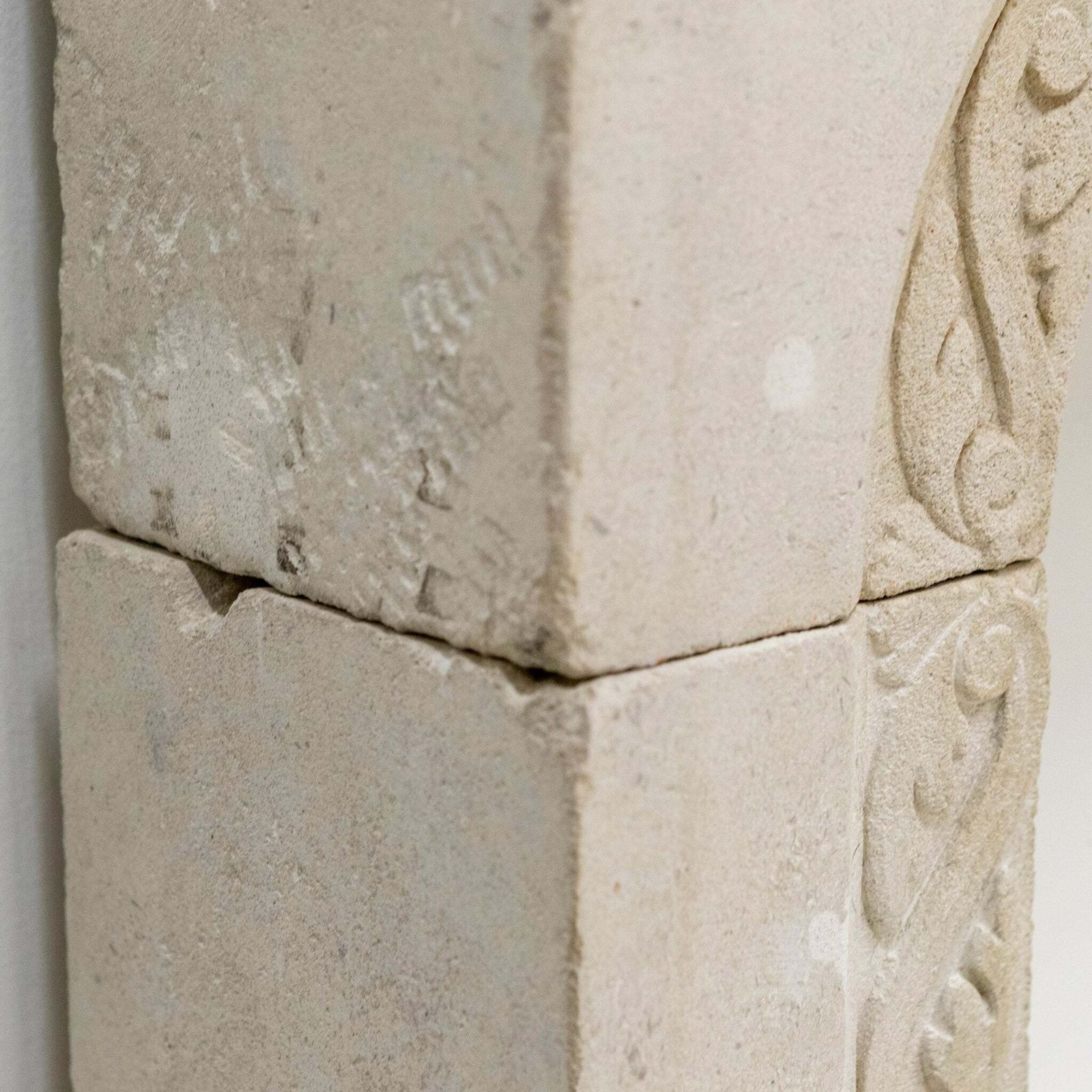 4200.0 Antique Carved Stone Architectural Fireplace Surround photo