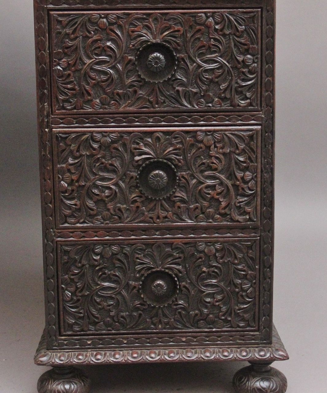 photo for sale Early 19th Century Anglo Indian Carved Partners Desk