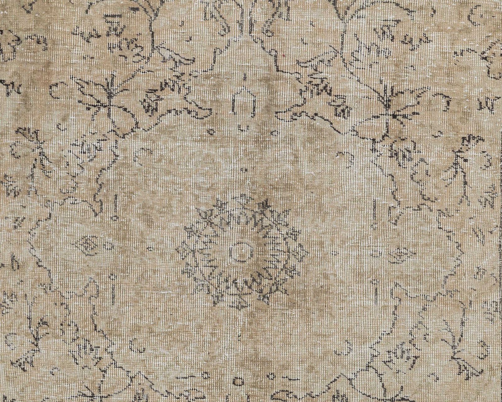 5x8 Turkish Rug, Neutral Vintage Rug, Antique Handmade Rug, Oushak Rug, Anatolian Rug, Low Pile Rug, Naturel Rug, Faded Rug,Area Rug photo for sale