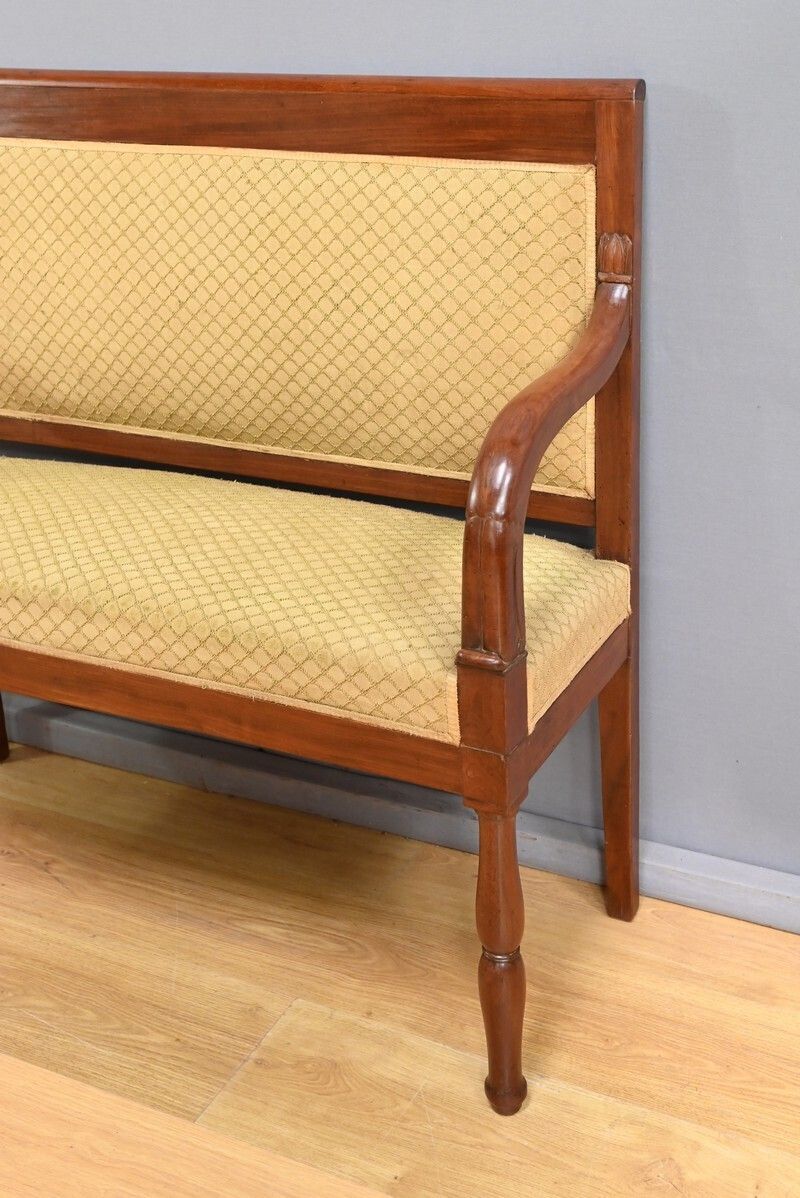 Furniture Mahogany Landing Sofa, Restoration Period – Part 1 Of The 19th Century photo