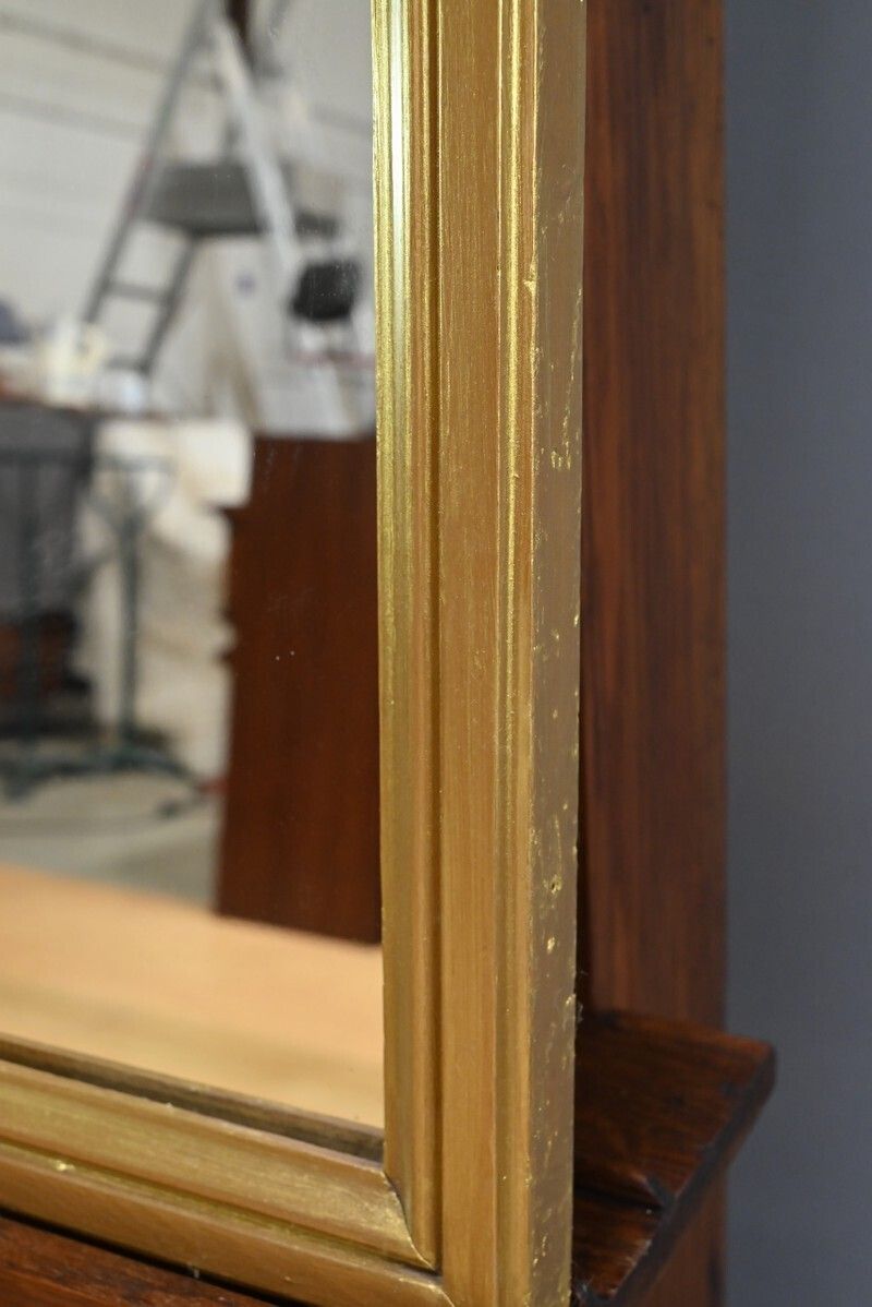 Gilded Wood Mirror, Maison Texier, Nantes – Late 19th Century photo vintage