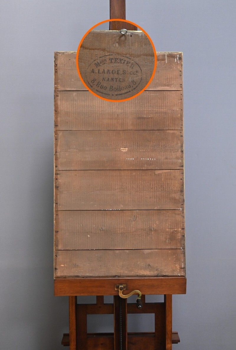 810.0 Gilded Wood Mirror, Maison Texier, Nantes – Late 19th Century photo