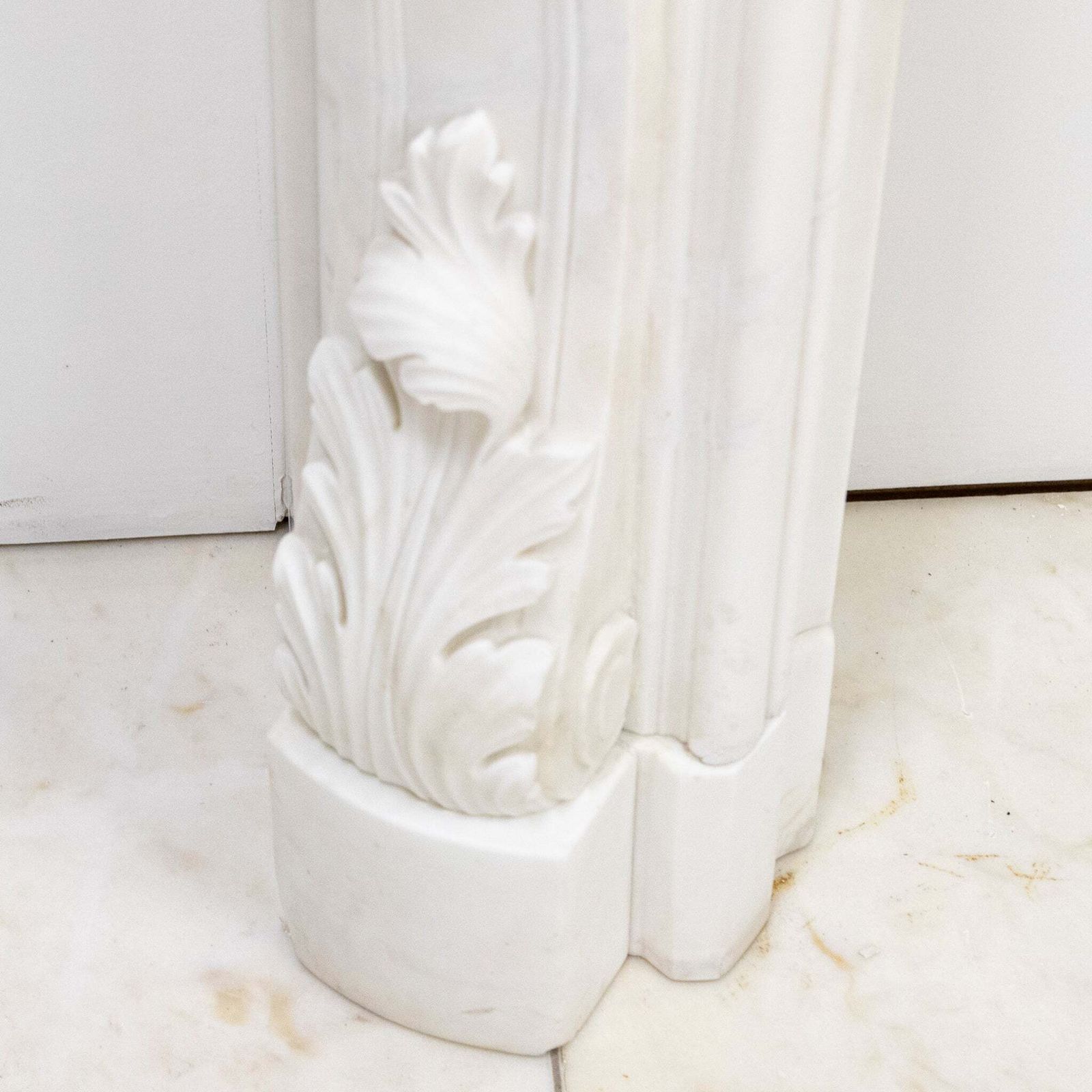 Ornate French Louis Style Statuary Marble Fireplace Surround photo buy