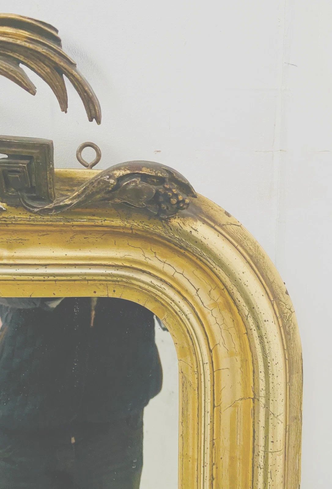 Louis XVI Style Mirror In Wood And Gilded Stucco 19th Century photo furniture