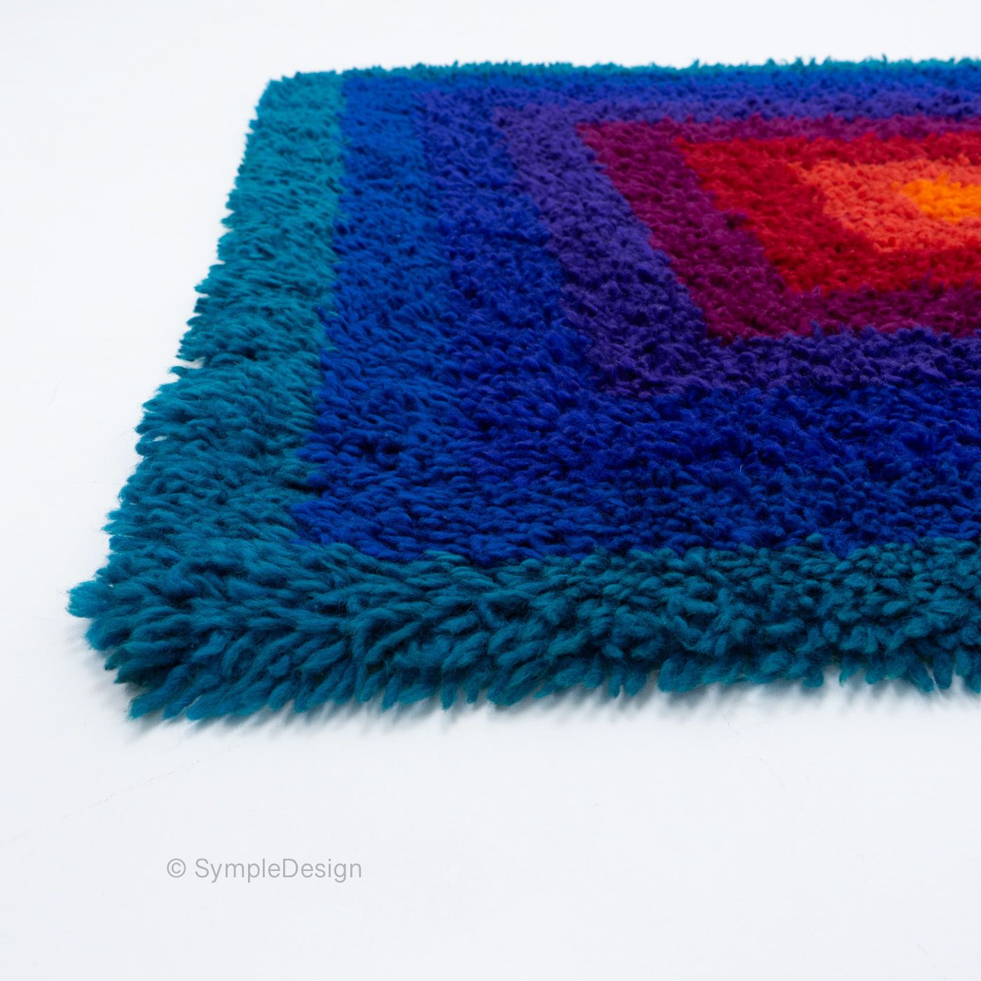 Verner Panton Square Rug, Mira Carré – 1970s photo vintage