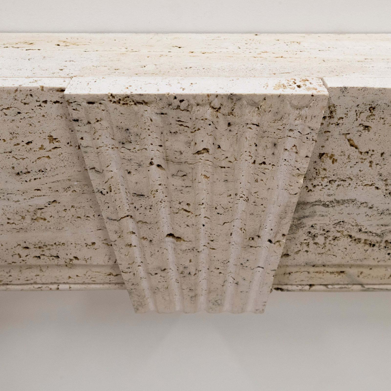 Reclaimed Art Deco Travertine Marble Fireplace Surround photo Home Fixtures