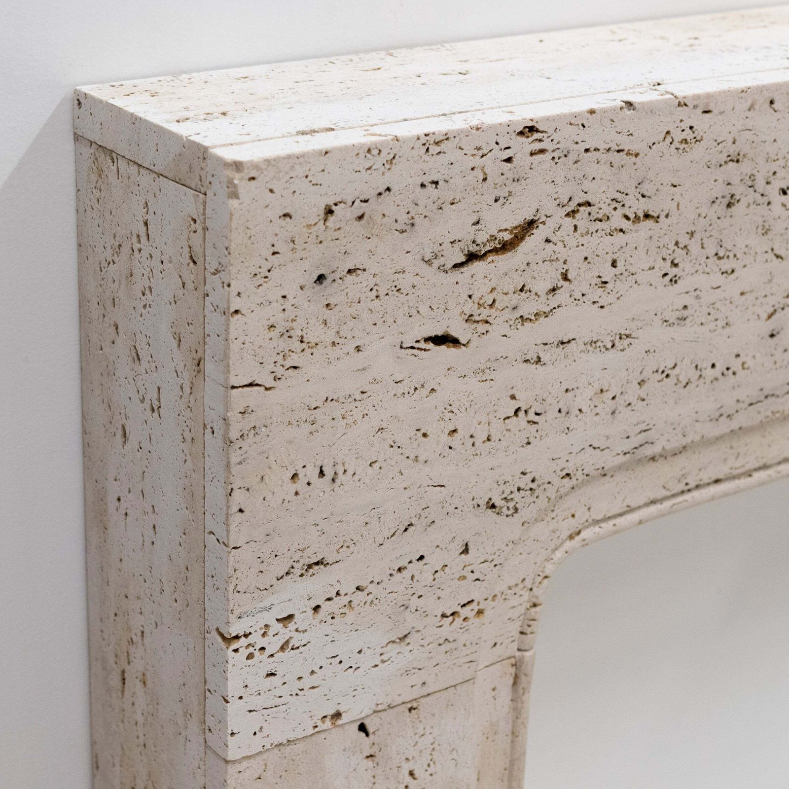 Reclaimed Art Deco Travertine Marble Fireplace Surround photo 2500.0