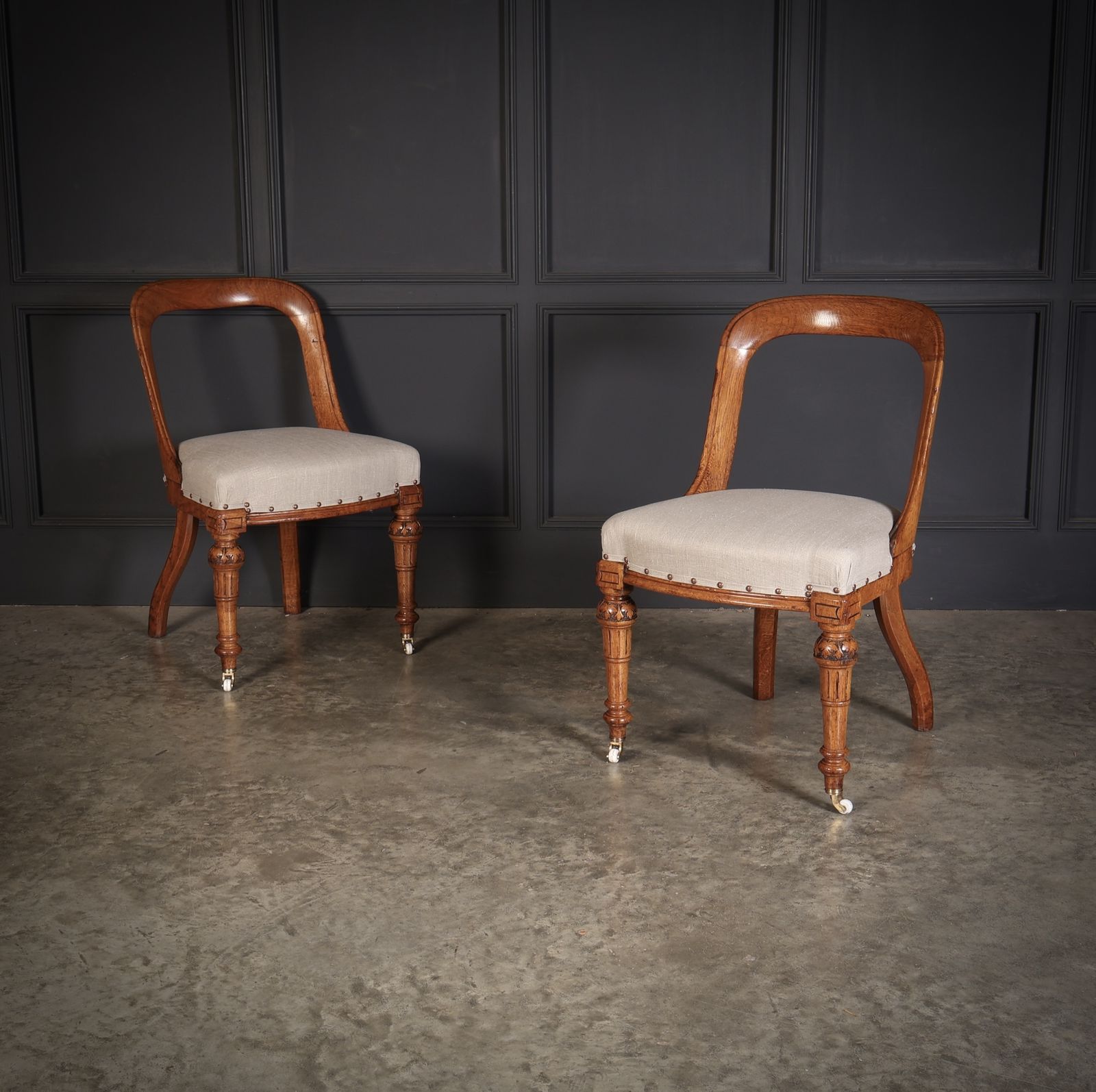 Magnificent Set Of Ten Victorian Oak Dining Chairs photo furniture