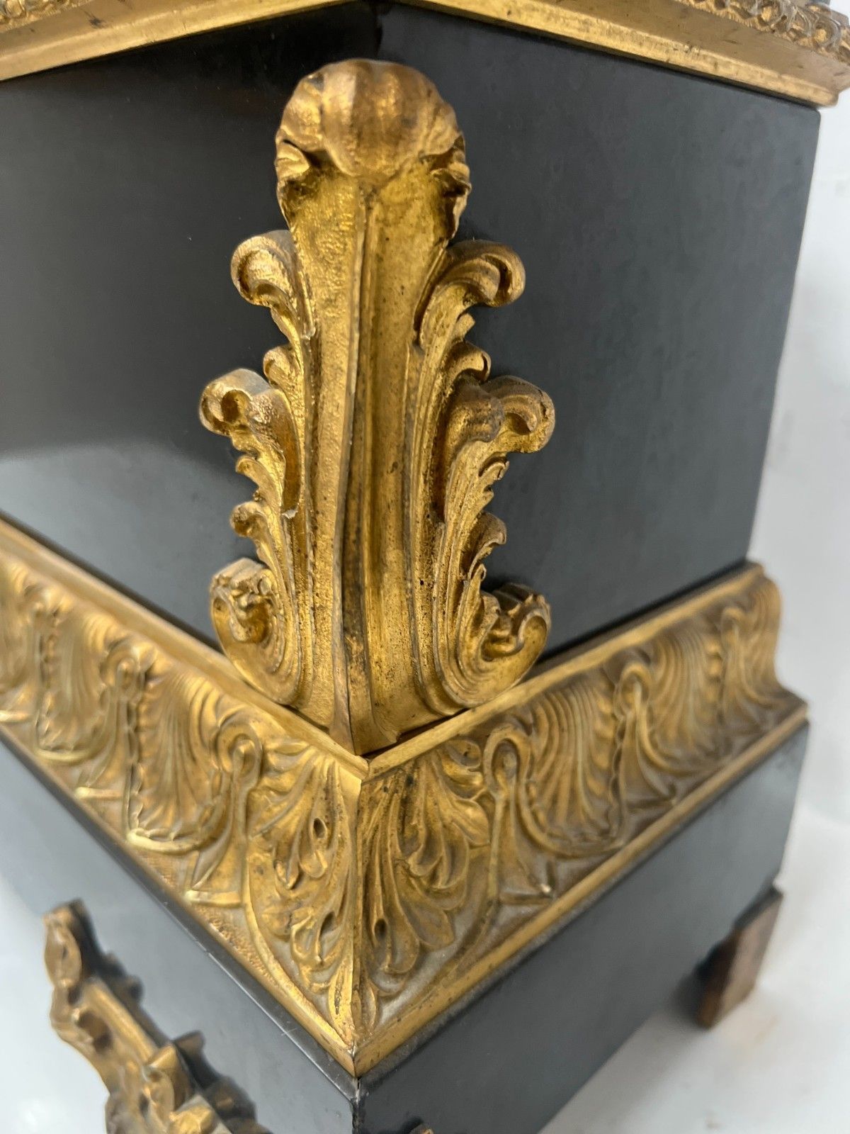 Napoleon III Bronze And Marble Fireplace Trim 19th Century photo for sale