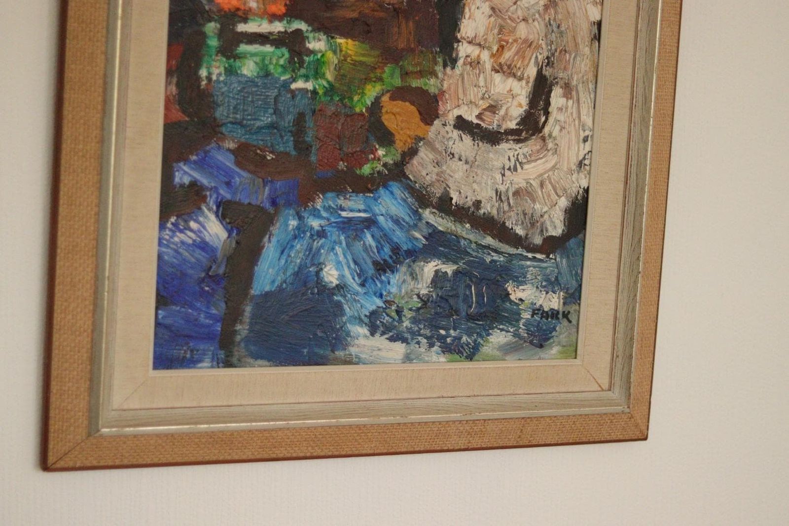 Original Mid Century Swedish Oil On Canvas — "Woman "By Gösta Falck  – Vintage & Framed | 65 × 45 Cm (25.6" × 17.7", Image) photo for sale