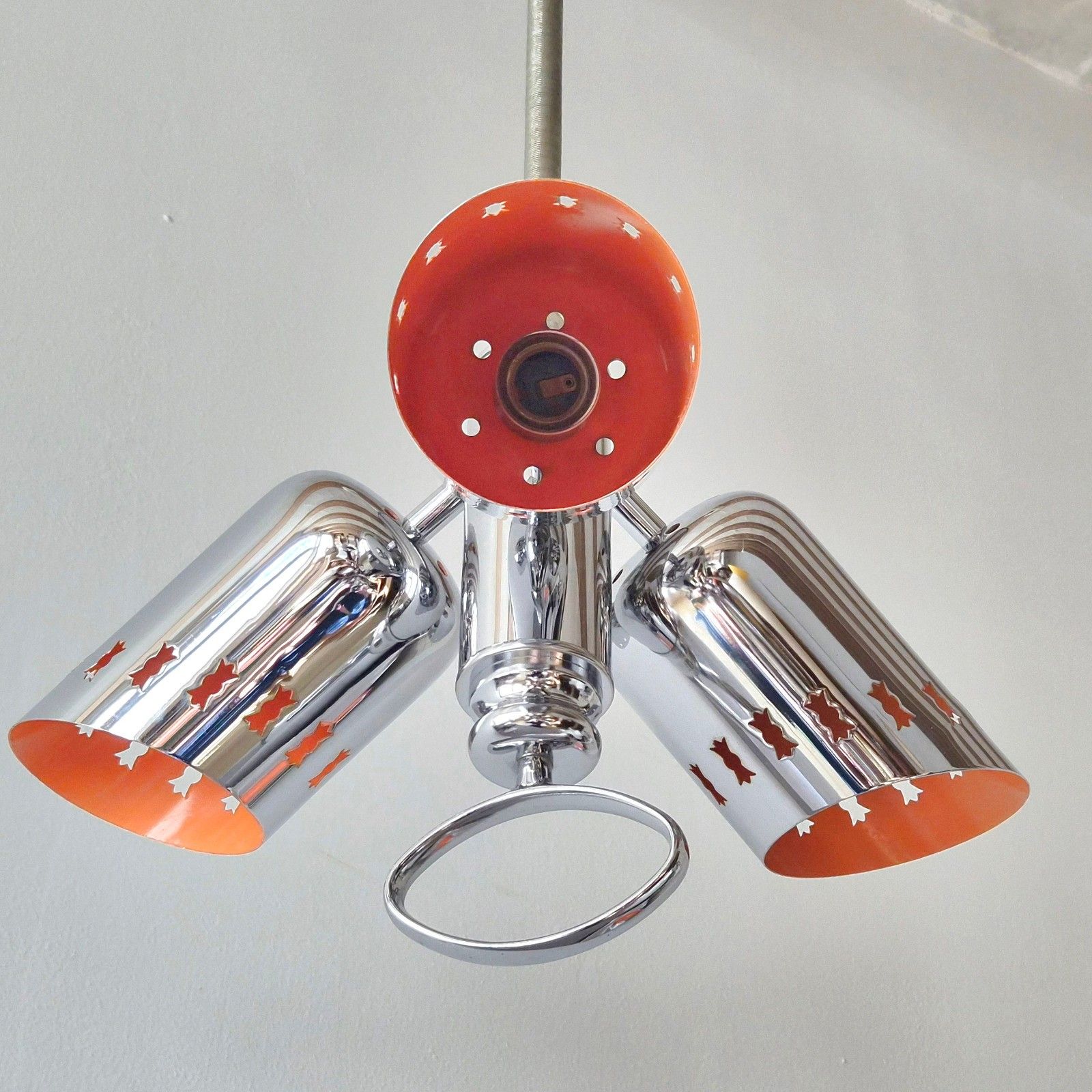 Vintage Monte Et Baisse 1970 Fratelli Giannelli Florence 70s Suspension Chandeliers photo Lighting