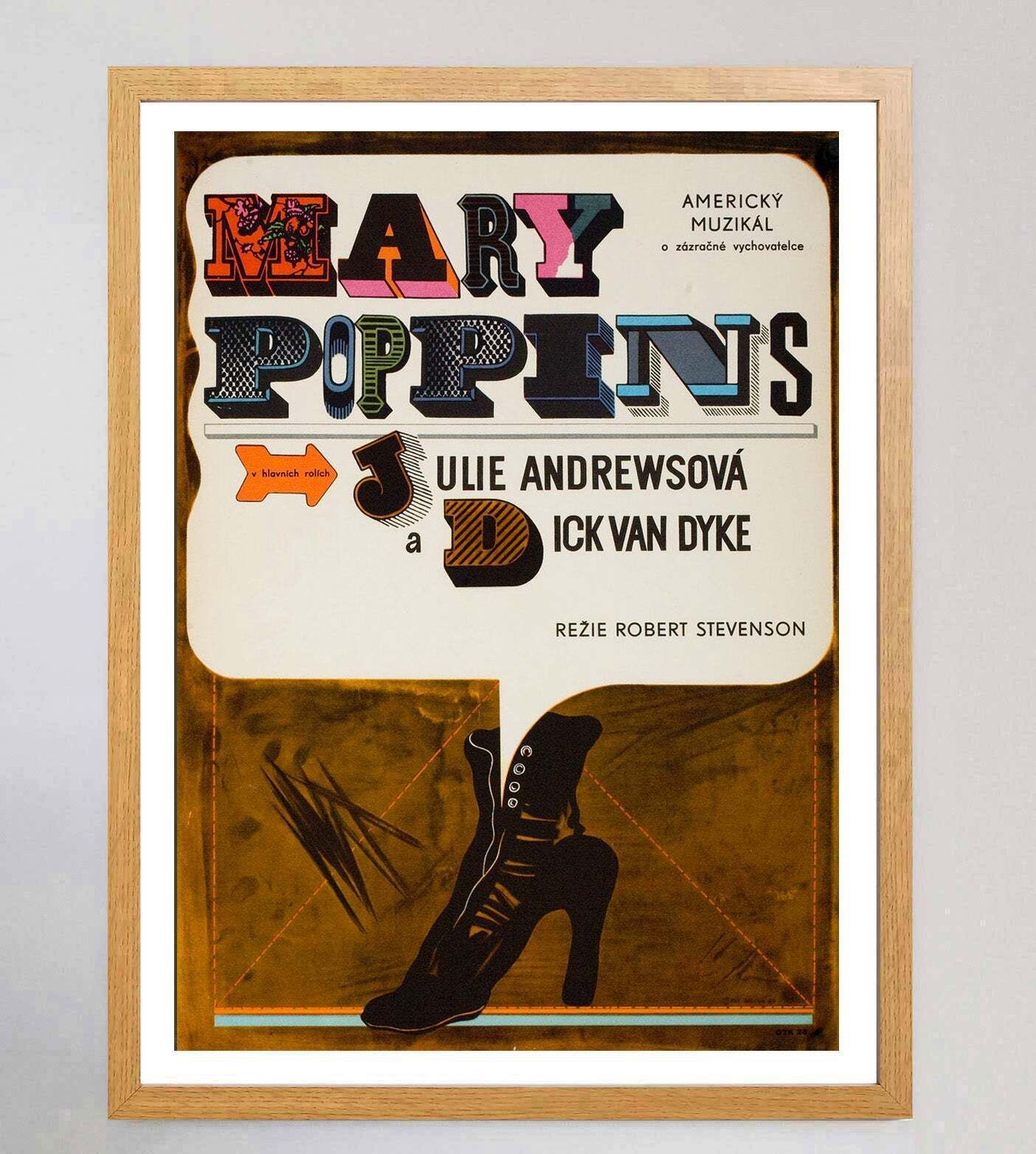 Mary Poppins (Czech)  Original Vintage Poster photo Art