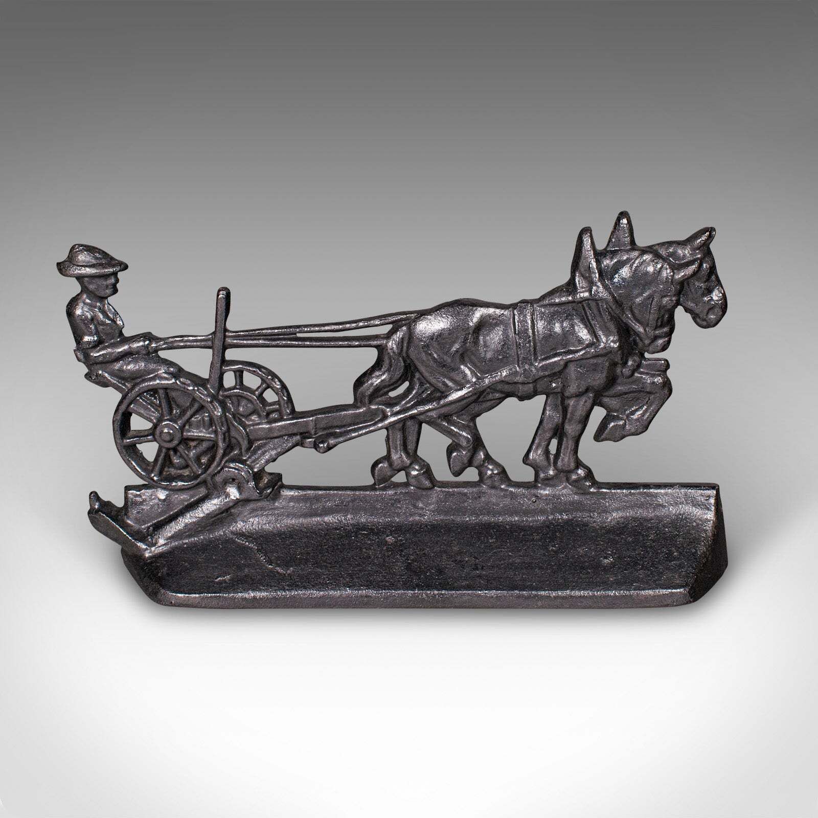 Antique Ploughman Doorstop, English, Cast Iron, Farmhouse Door Keeper, Victorian photo furniture
