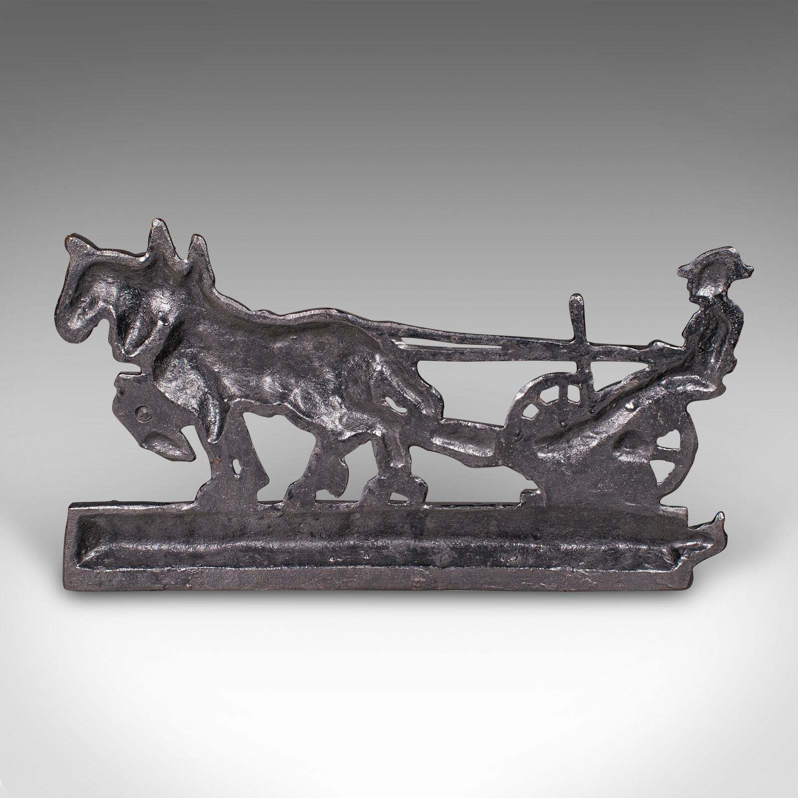 Antique Ploughman Doorstop, English, Cast Iron, Farmhouse Door Keeper, Victorian photo Home Fixtures