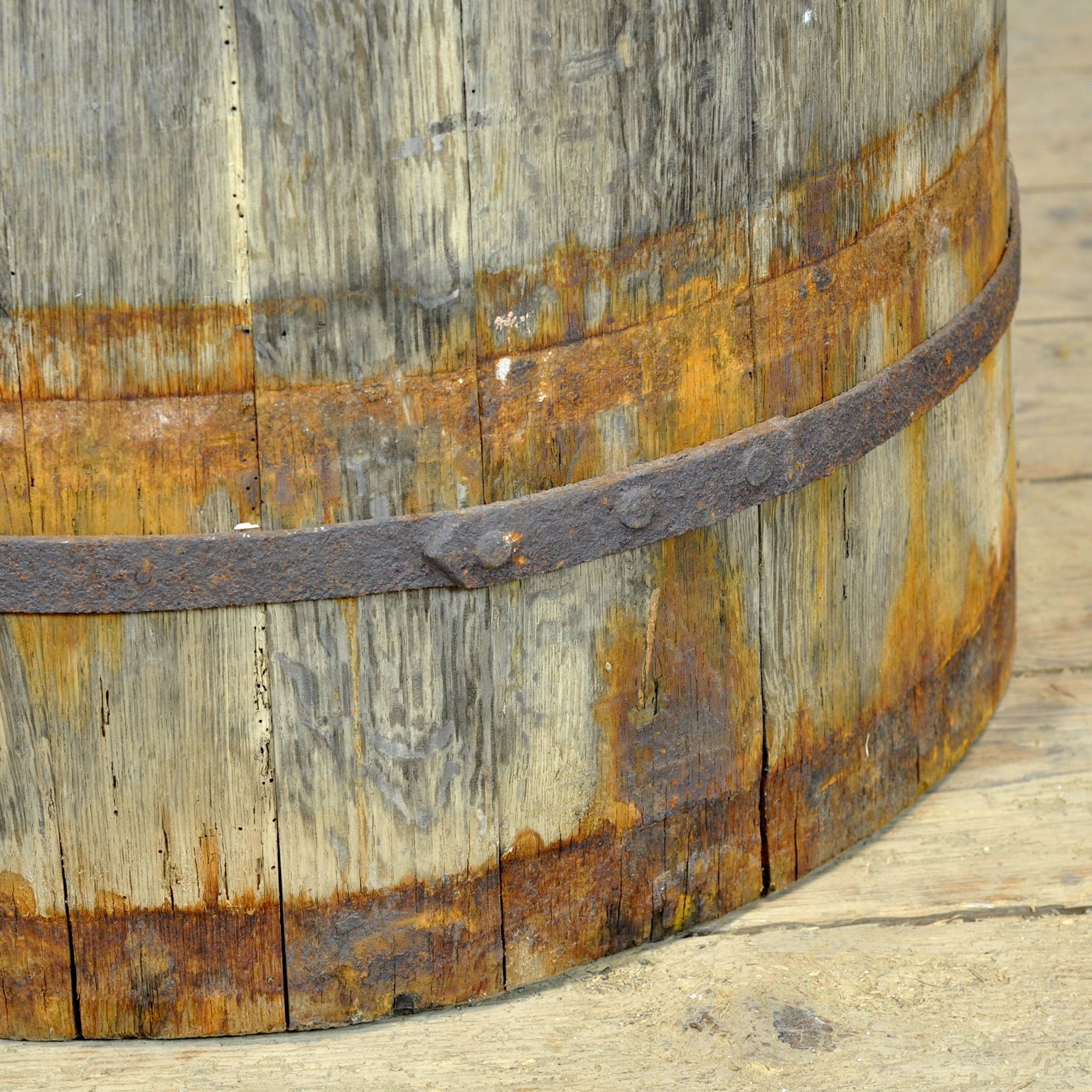 Oak Barrel/Planter, Circa 1920 photo for sale