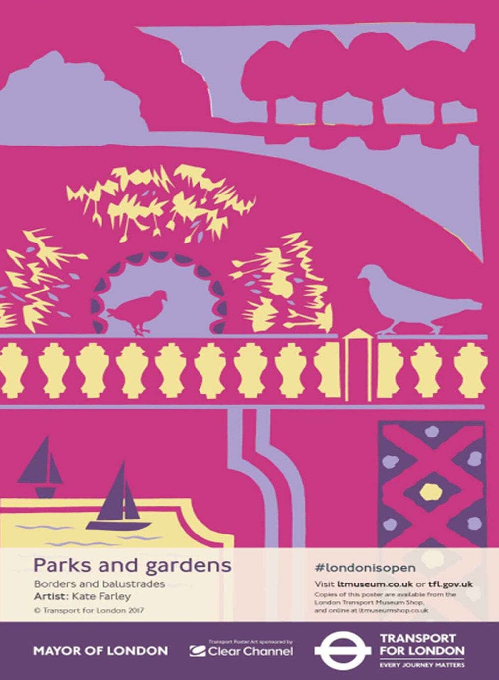 Tfl   Parks And Gardens Original Vintage Poster