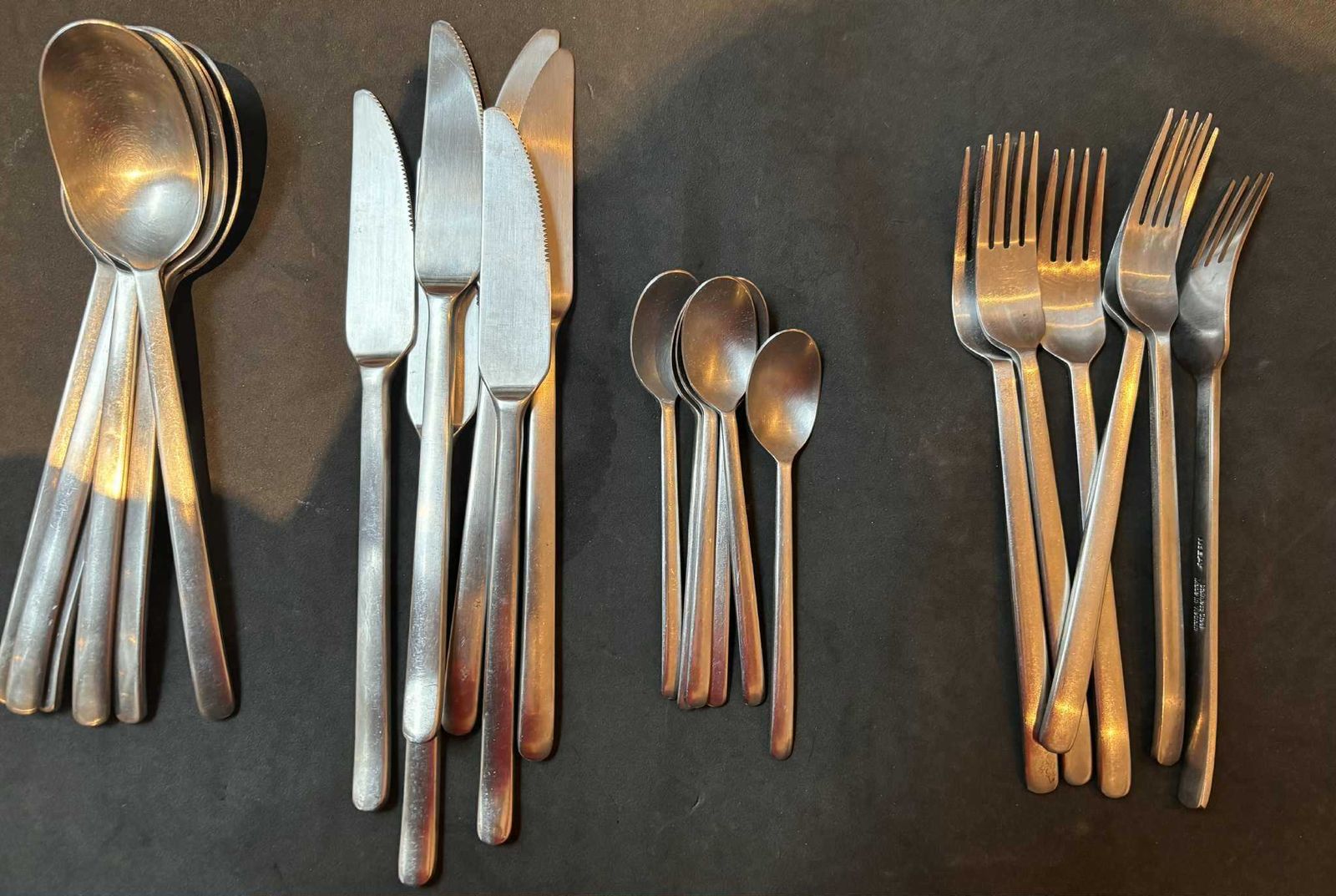 Vintage Ikea Data Flatware 6 Stainless Steel Carl Gustaf Jahnsson Knives Forks Soup Spoons Vintage 90s Post Modern Design Every Day Cutlery photo 282.0