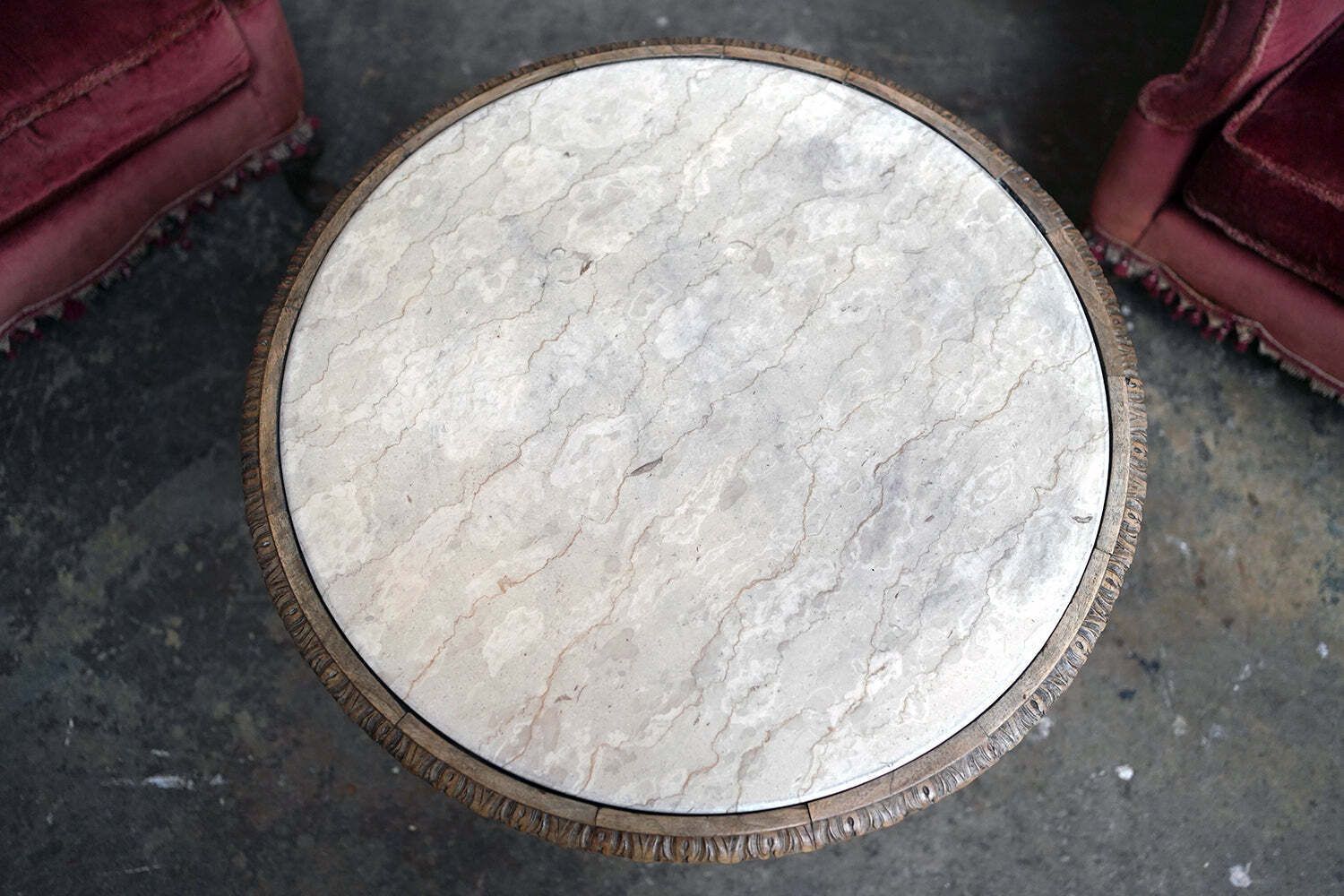photo buy A 2nd Empire Period Fruitwood, Beech & Fior Di Bosco Marble Guéridon C.1860