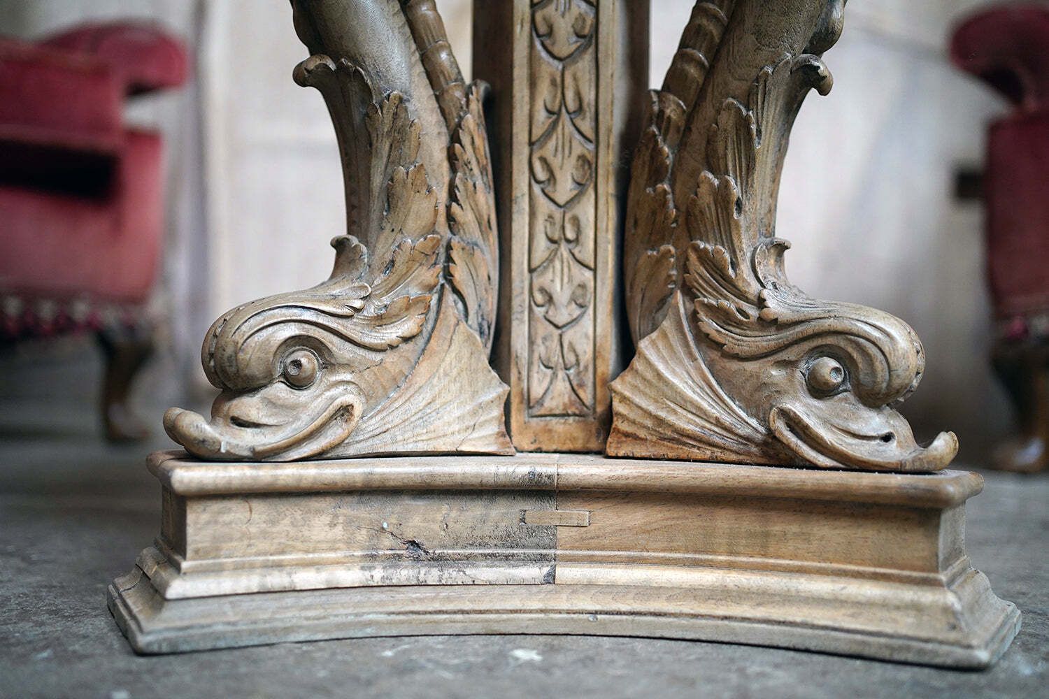 photo vintage A 2nd Empire Period Fruitwood, Beech & Fior Di Bosco Marble Guéridon C.1860
