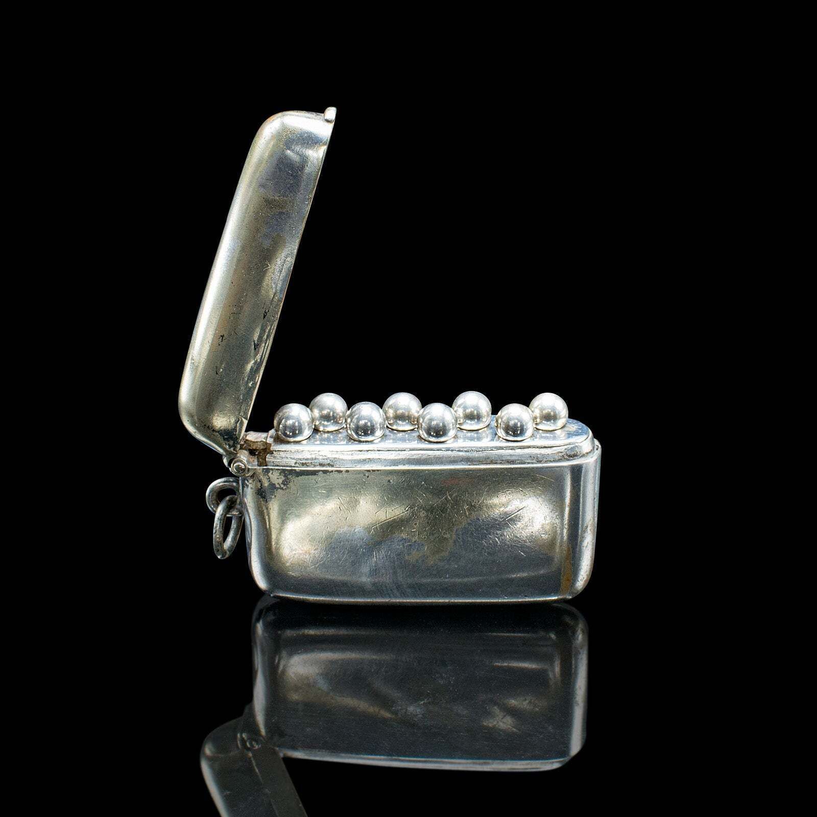 Small Antique Shooting Peg Case, English, Silver Plate, Marker Box, Victorian photo vinterior