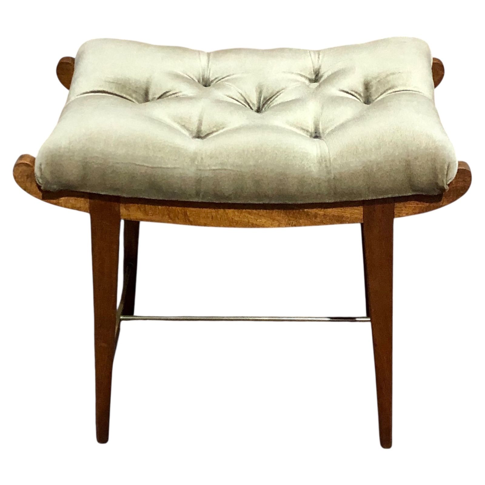 Handsome Retro Teak Stool photo for sale