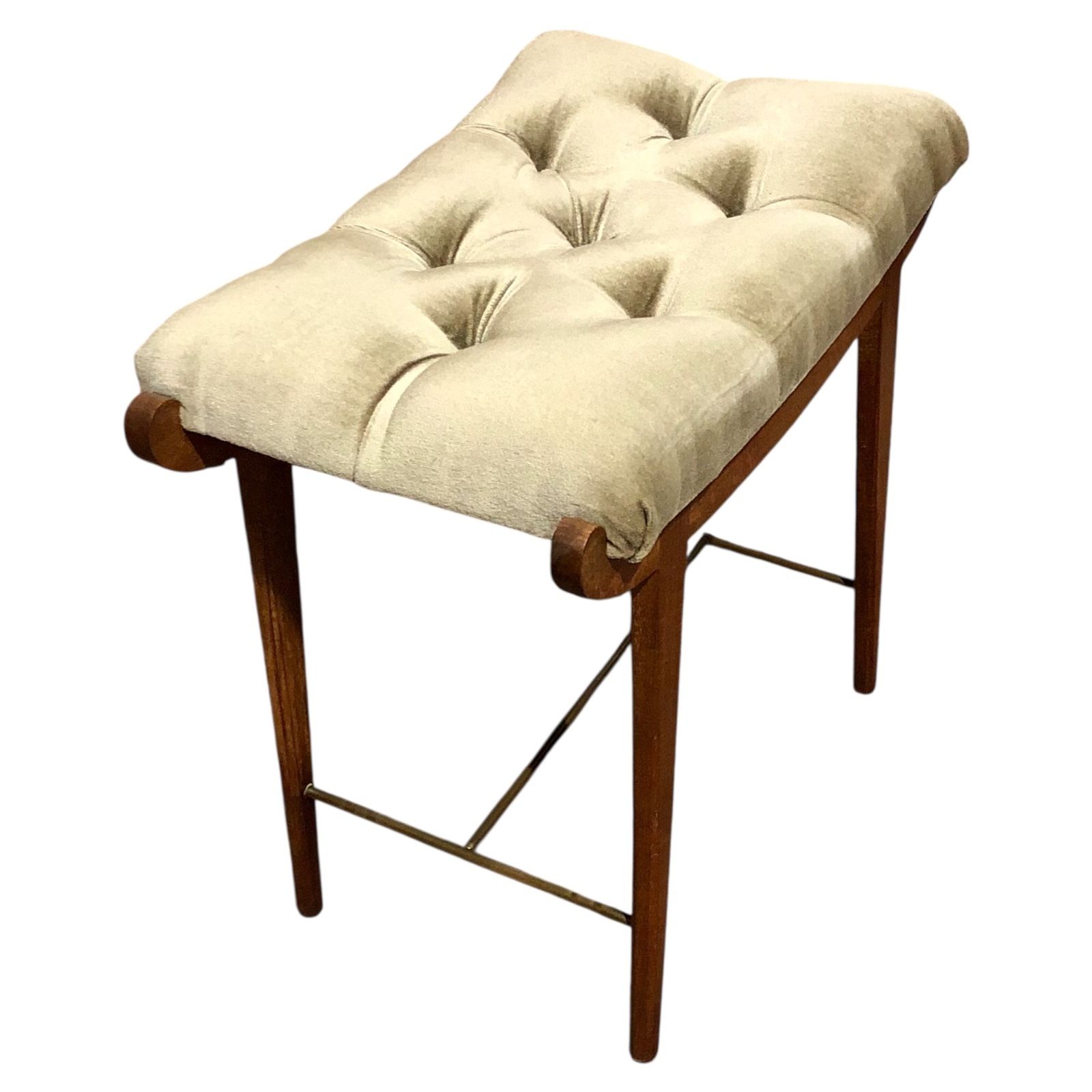 Handsome Retro Teak Stool photo Furniture