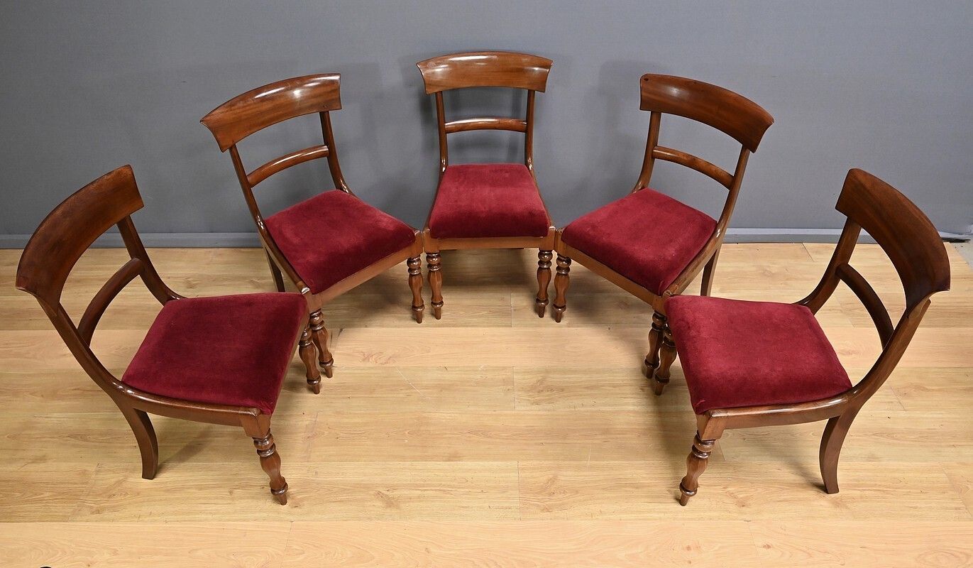 Set Of 5 Victorian Mahogany Chairs, England – Part 2, 19th Century photo buy