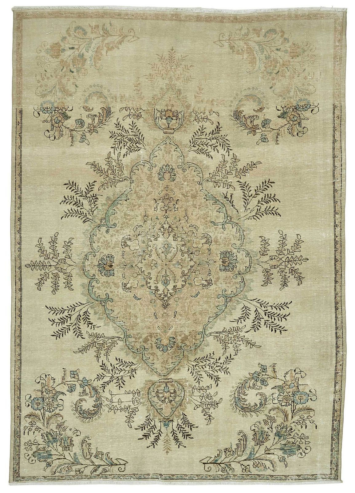 Vintage Hand Knotted Large Area Rug 330 Cm X 240 Cm