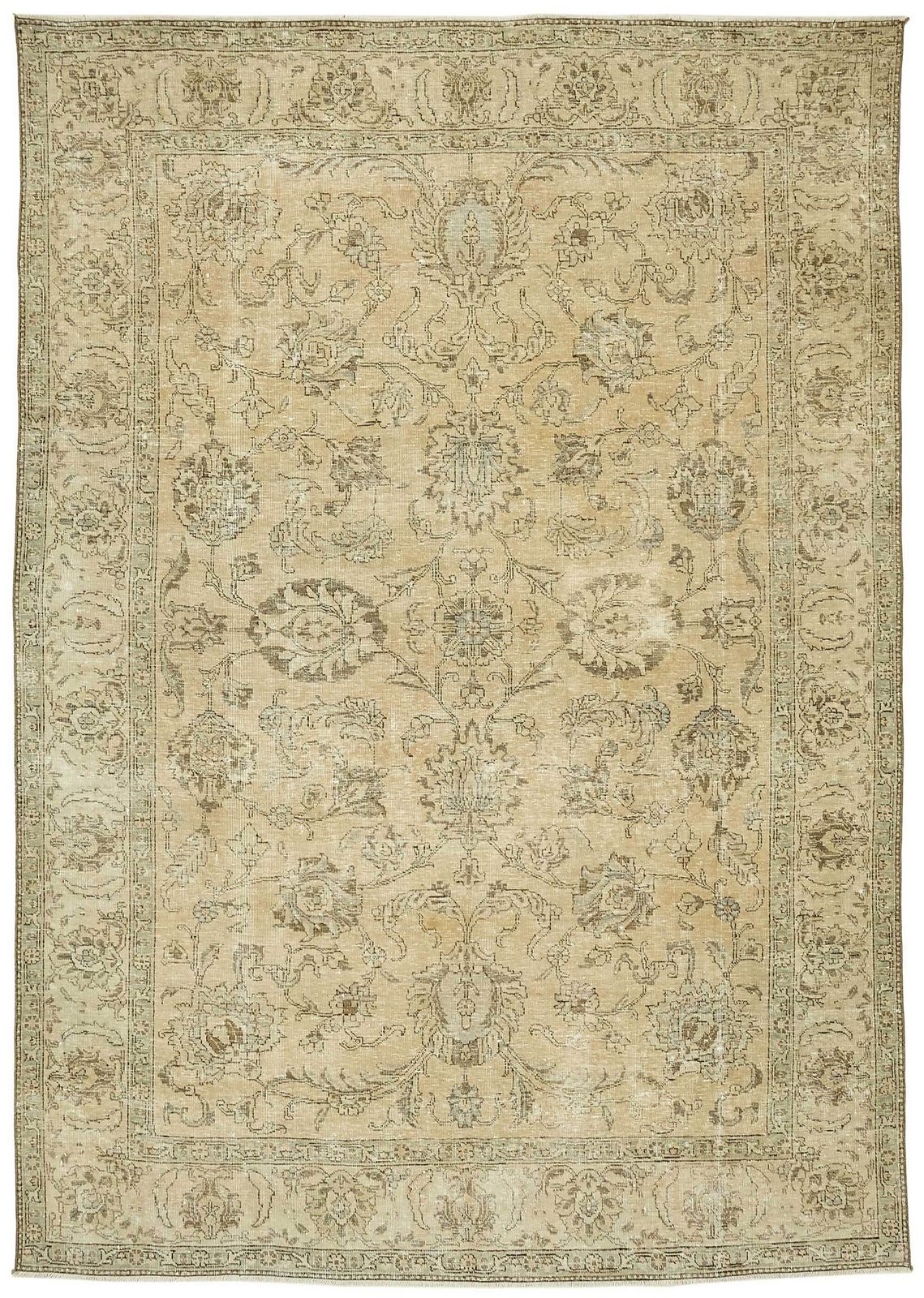 Vintage Hand Knotted Large Area Rug 227 Cm X 328 Cm
