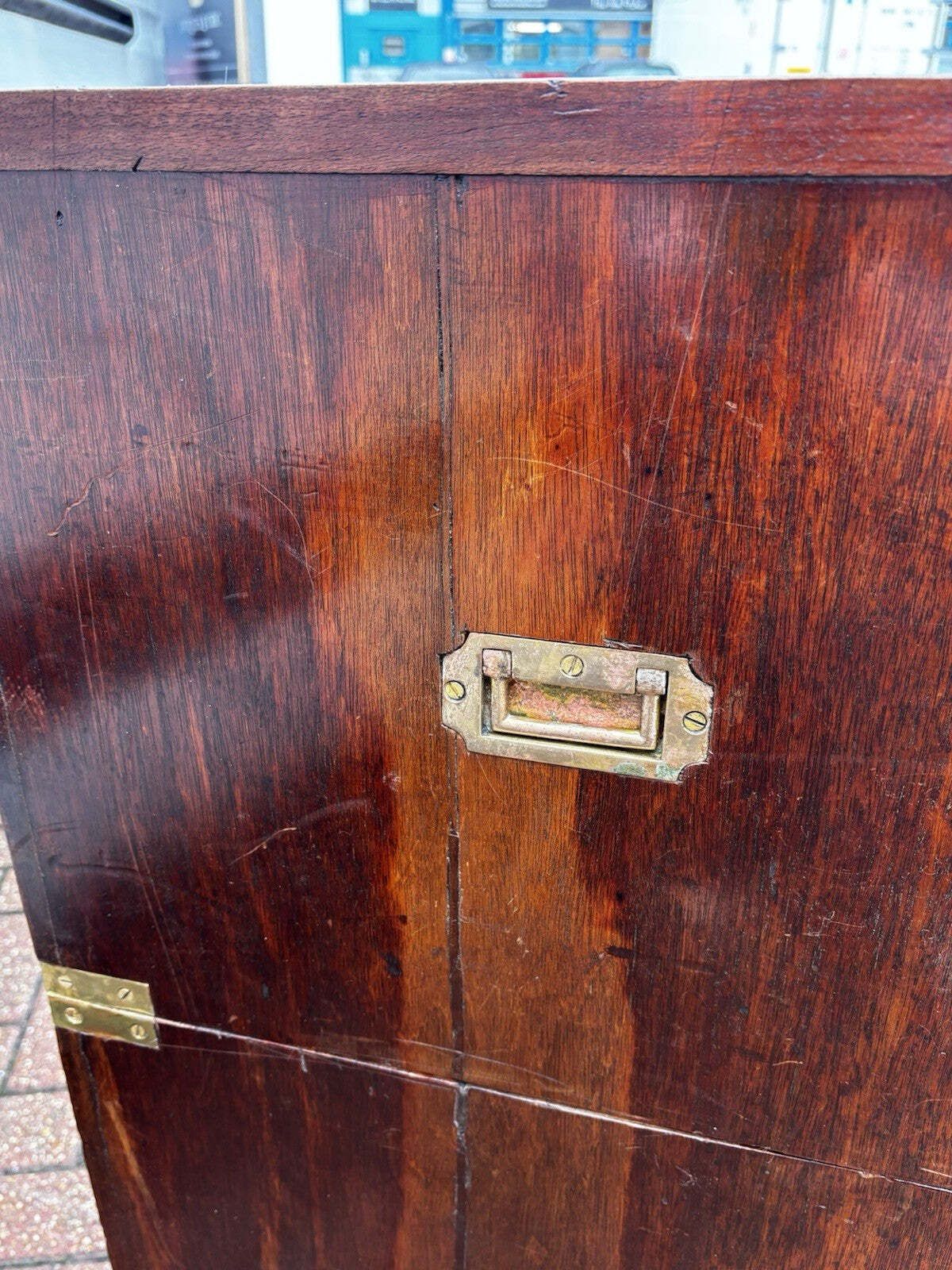 Victorian Campaign Chest. Superb Patina, Fine Proportions, Splits In 2 Pieces. photo for sale