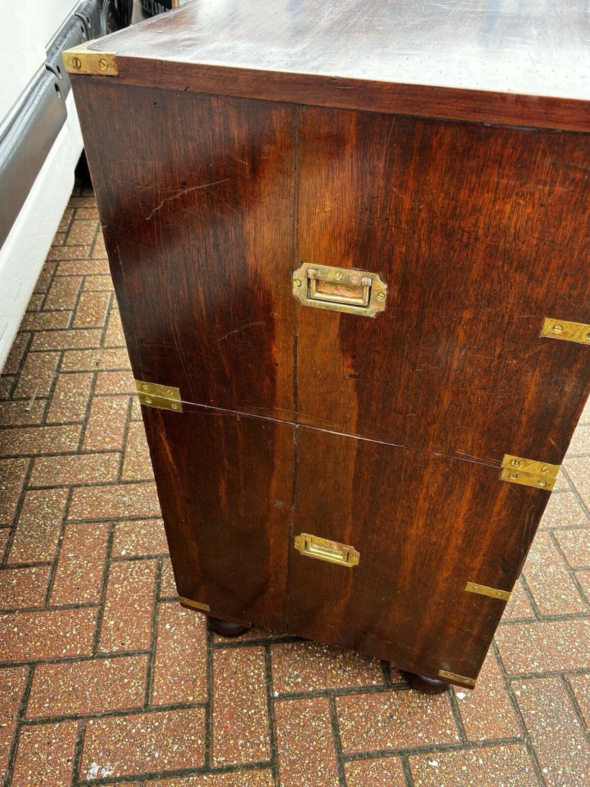Victorian Campaign Chest. Superb Patina, Fine Proportions, Splits In 2 Pieces. photo buy