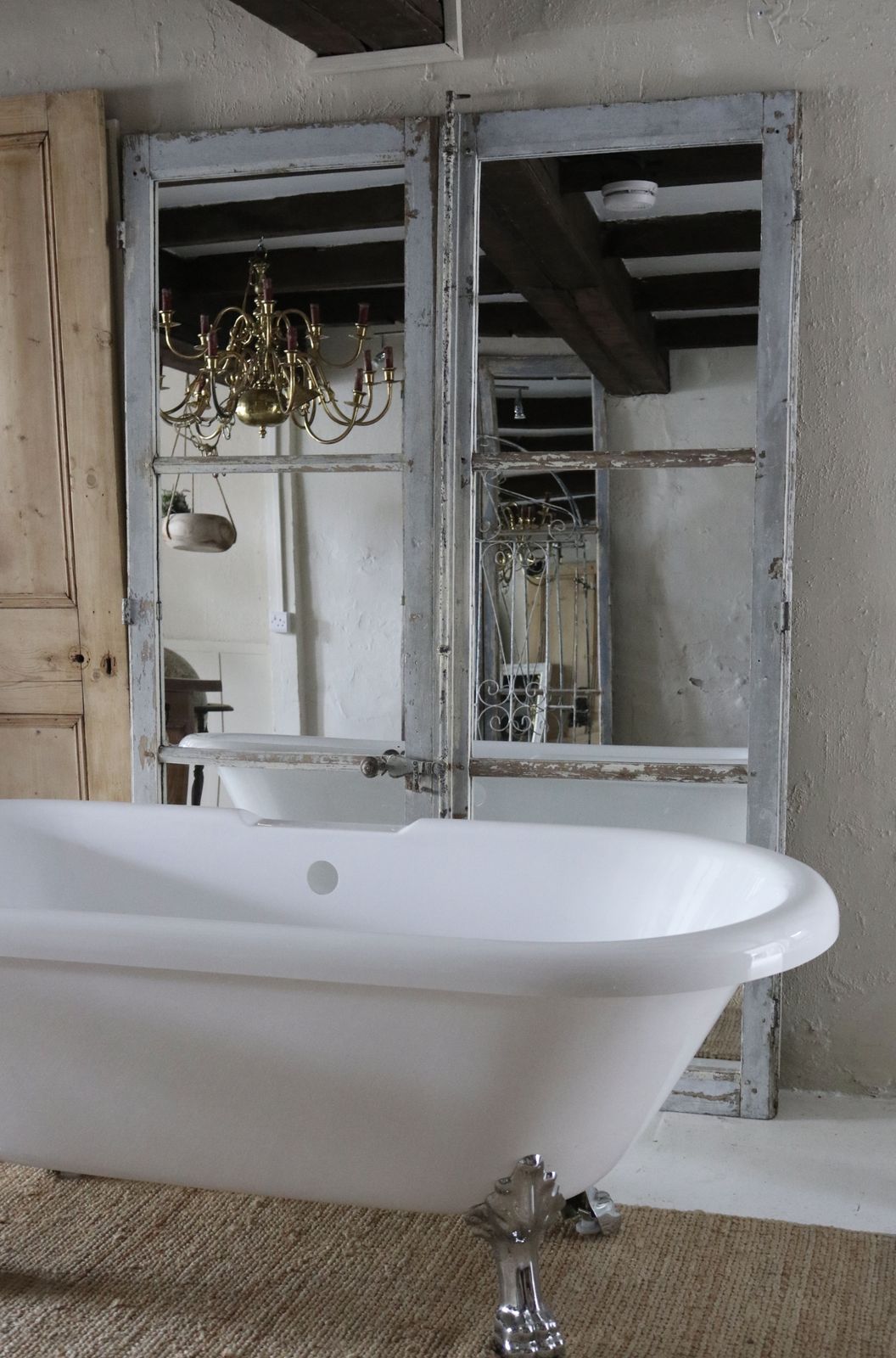 Full Length Antique French Mirror Doors Floor Standing Bedroom / Bathroom photo 700.0