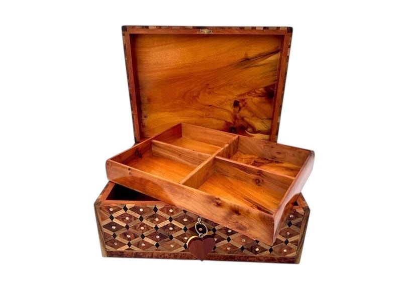 photo for sale Luxurious Large Thuya Wood Jewellery Box Exquisite Moroccan Lidded  Chest