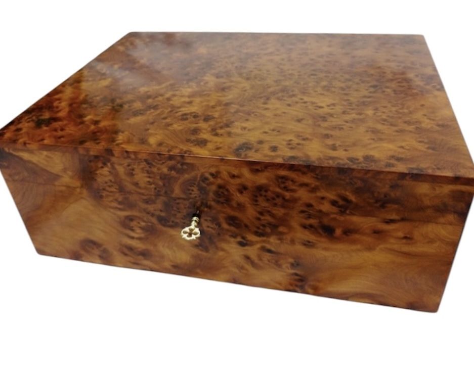 Luxurious Large Thuya Wood Jewellery Box Exquisite Moroccan Lidded Chest