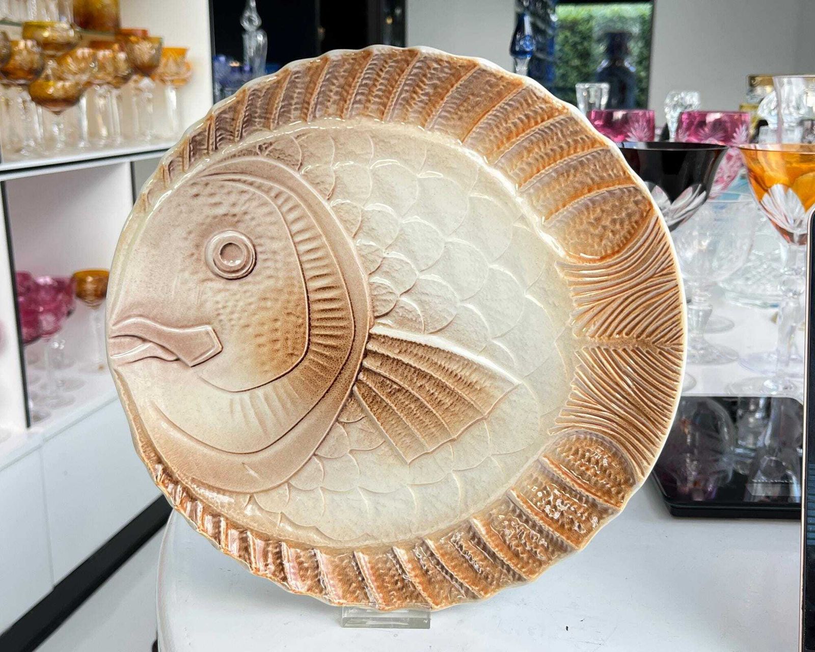 Majolica France Fish Serving Set | 21pcs | Sarreguemines + St Clements photo vinterior