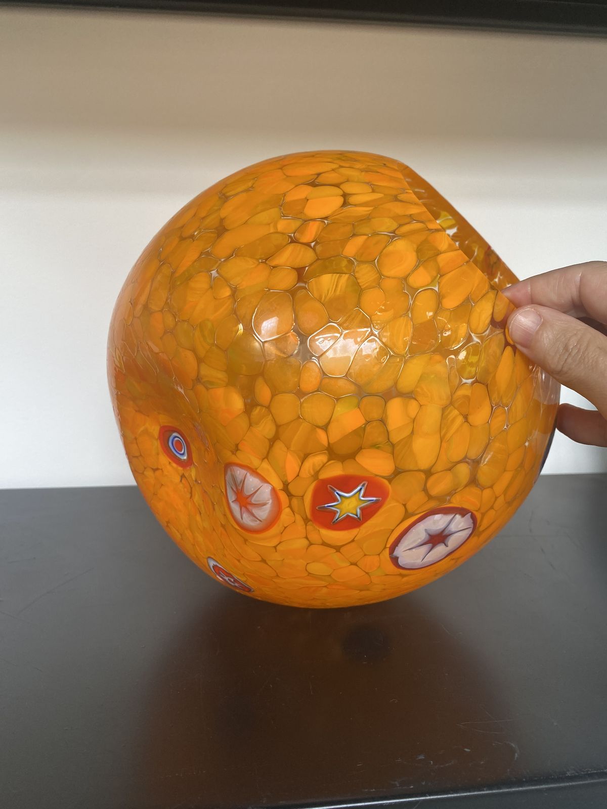 Italian Artistic Murano Glass Vase Multicolored With "Murrine" By Simoeng photo buy