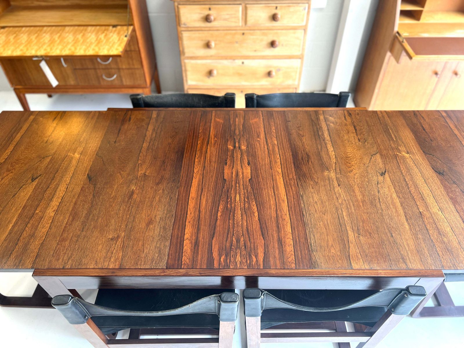photo furniture Gunther Hoffstead Rosewood Extending Dining Table & 6 Chairs For Uniflex