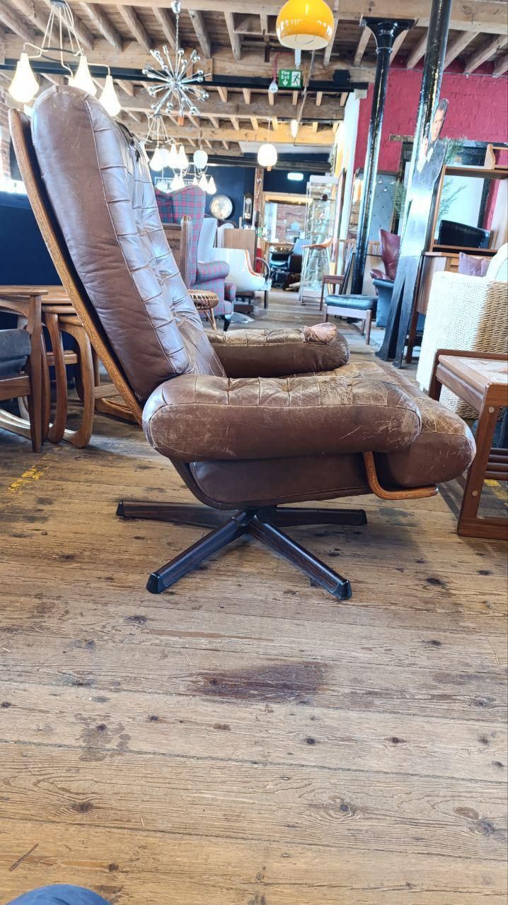 Göte Möbler 1960s Lounge Chair & Ottoman – Swedish Mid Century Modern photo for sale