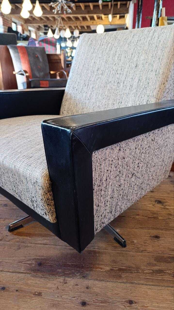 photo furniture 1950s Italian Style Swivel Lounge Chair, Likely British Manufacture