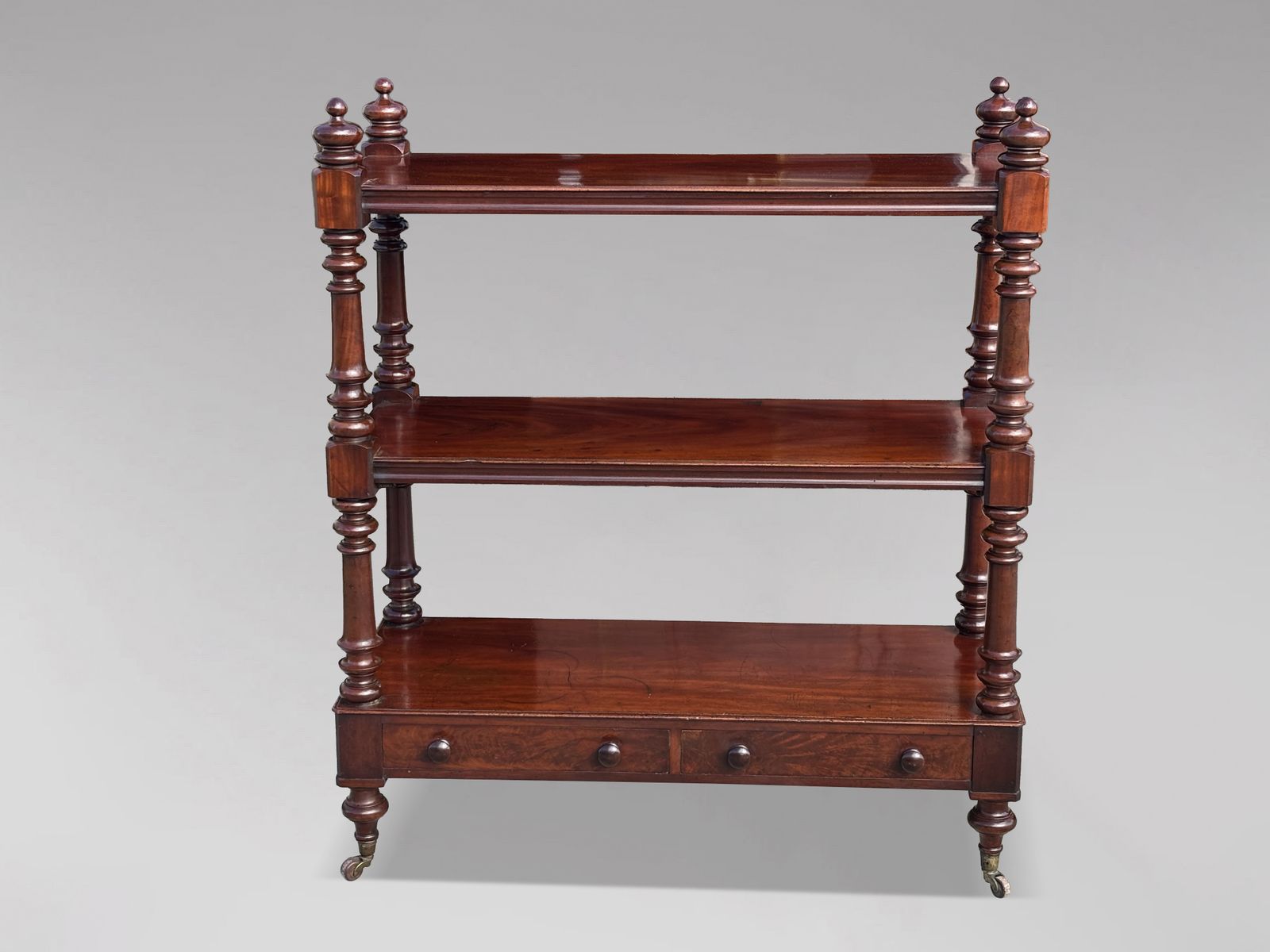 19th Century Victorian Period Mahogany 3 Tier Dumb Waiter photo vinterior
