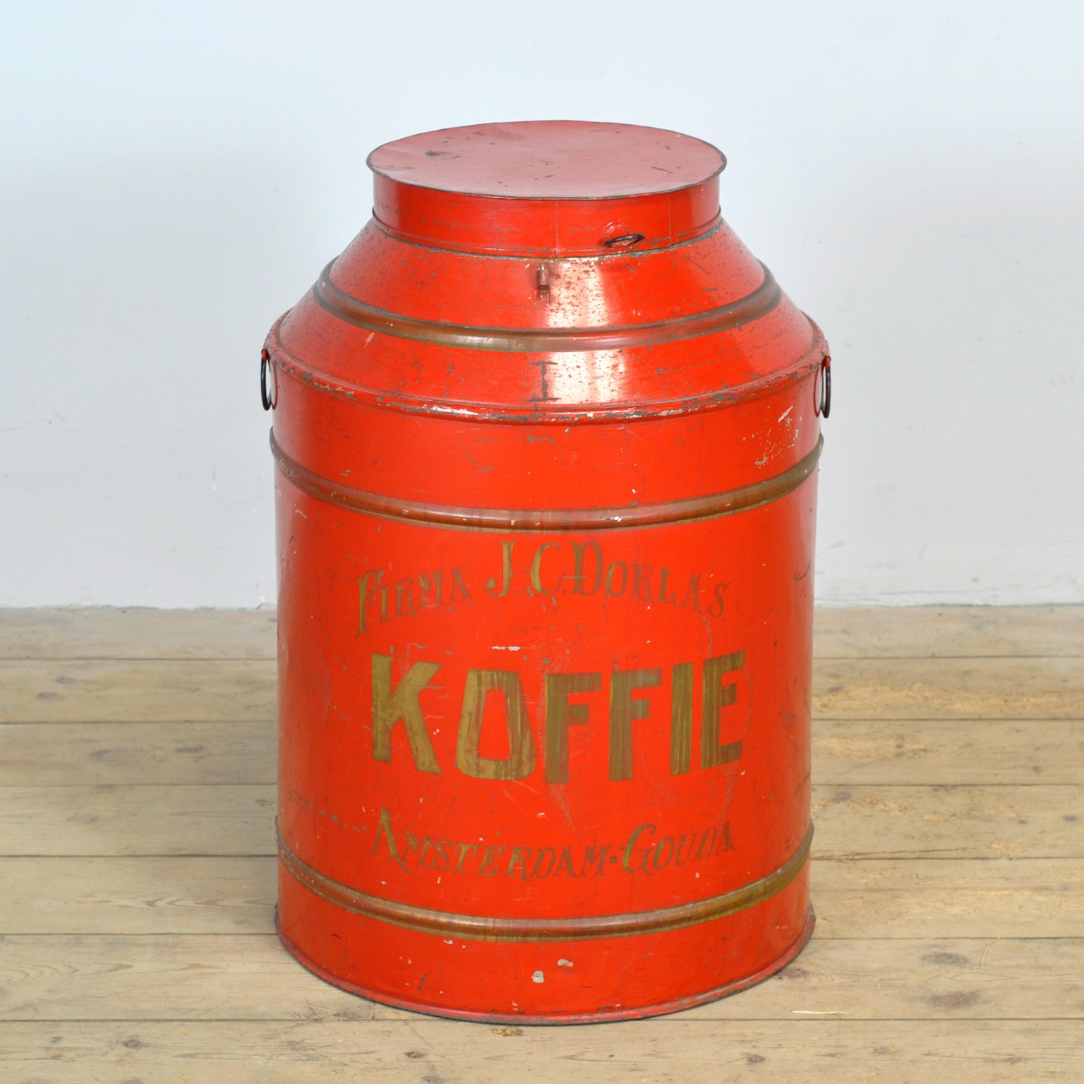 Large Metal Coffee Tin By J.C. Dorlas, Circa 1920 photo furniture