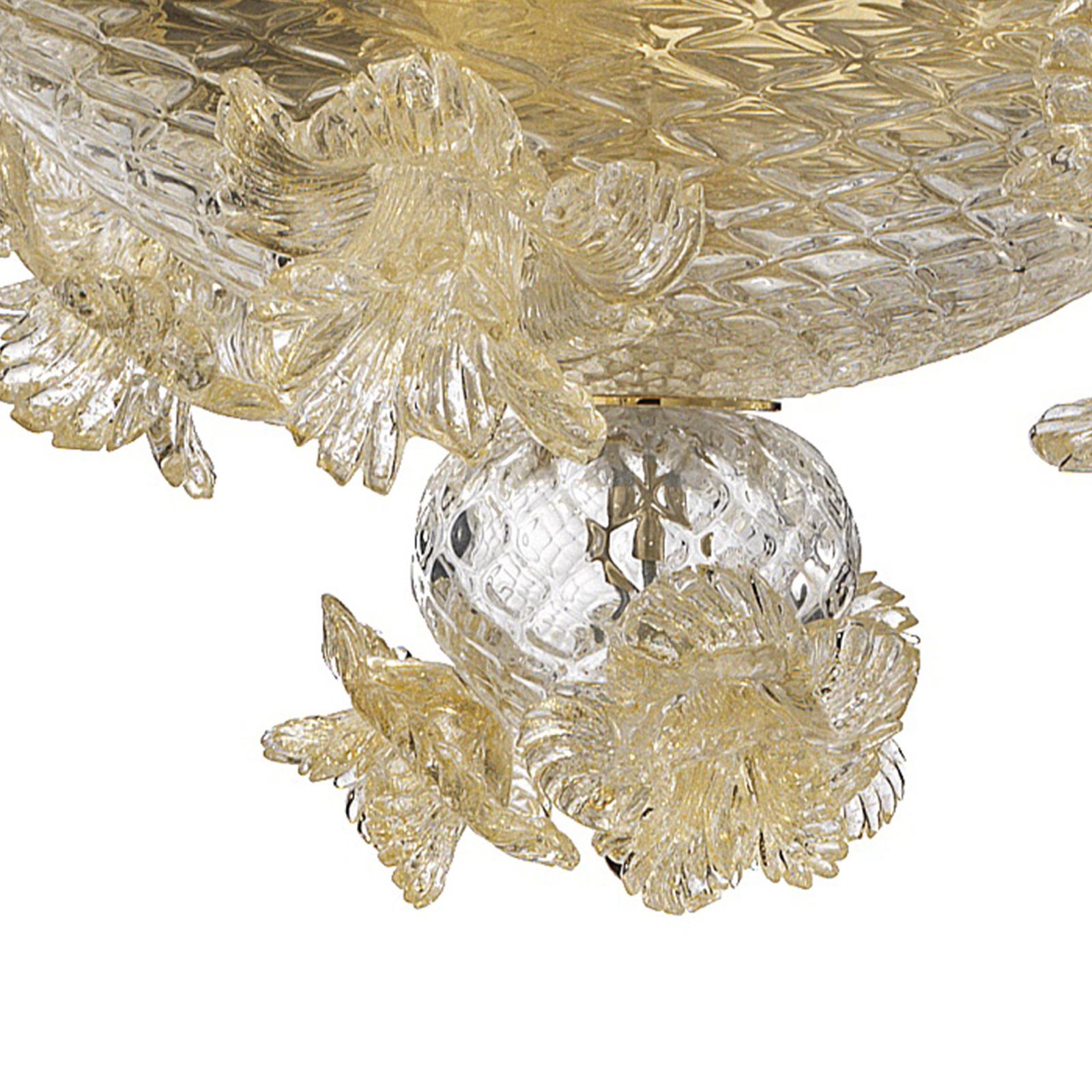 Venetian Floreal Luxury Gold Muarno Glass Chandelier photo 11435.0