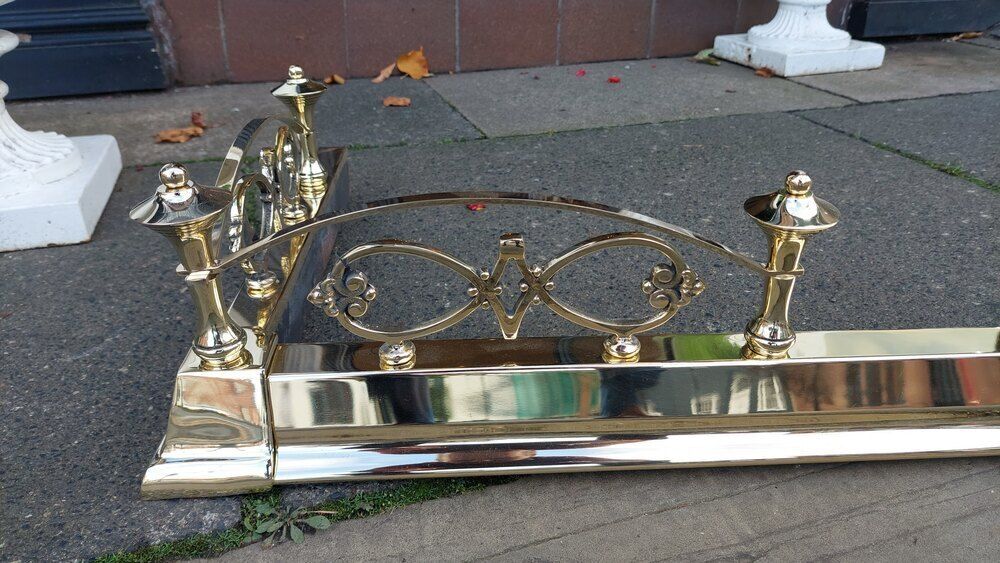 19thc Brass Extending Fender, 1800s photo Home Fixtures