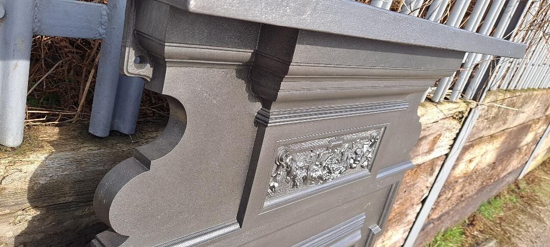 photo buy Victorian Cast Iron Combination Fireplace Original  Antique  Fireplace Surround