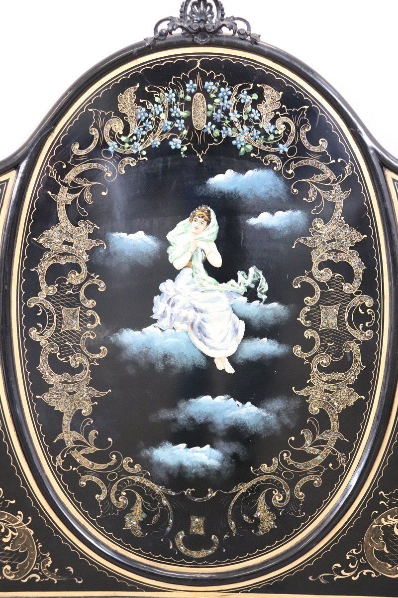 Iron Single Beds With Hand Painted Decorations, Set Of 2 photo furniture