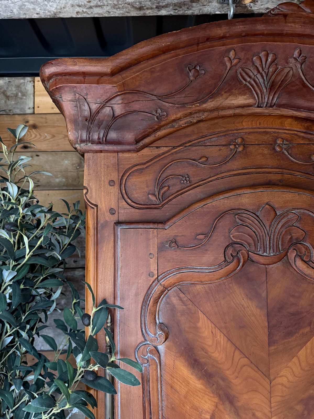 photo for sale Stunning Imposing Antique French Cherrywood Armoire