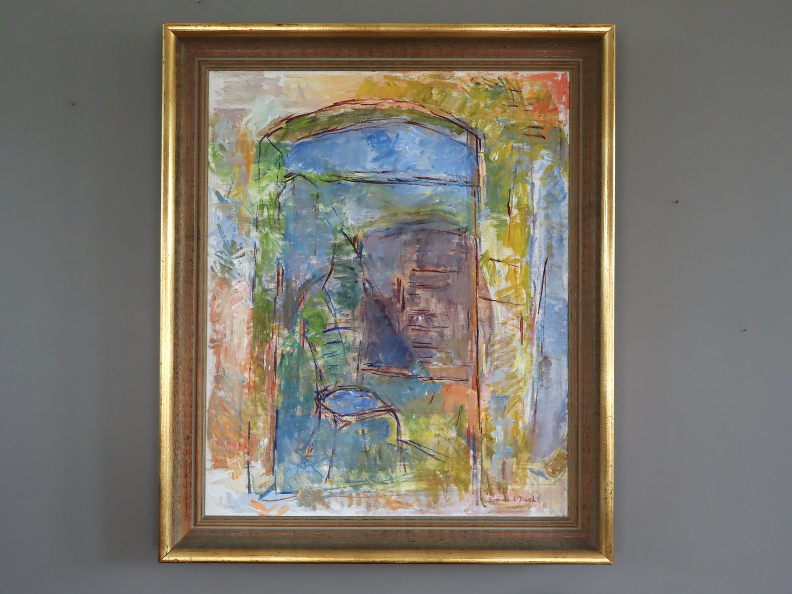 Chair By The Archway Oil Painting