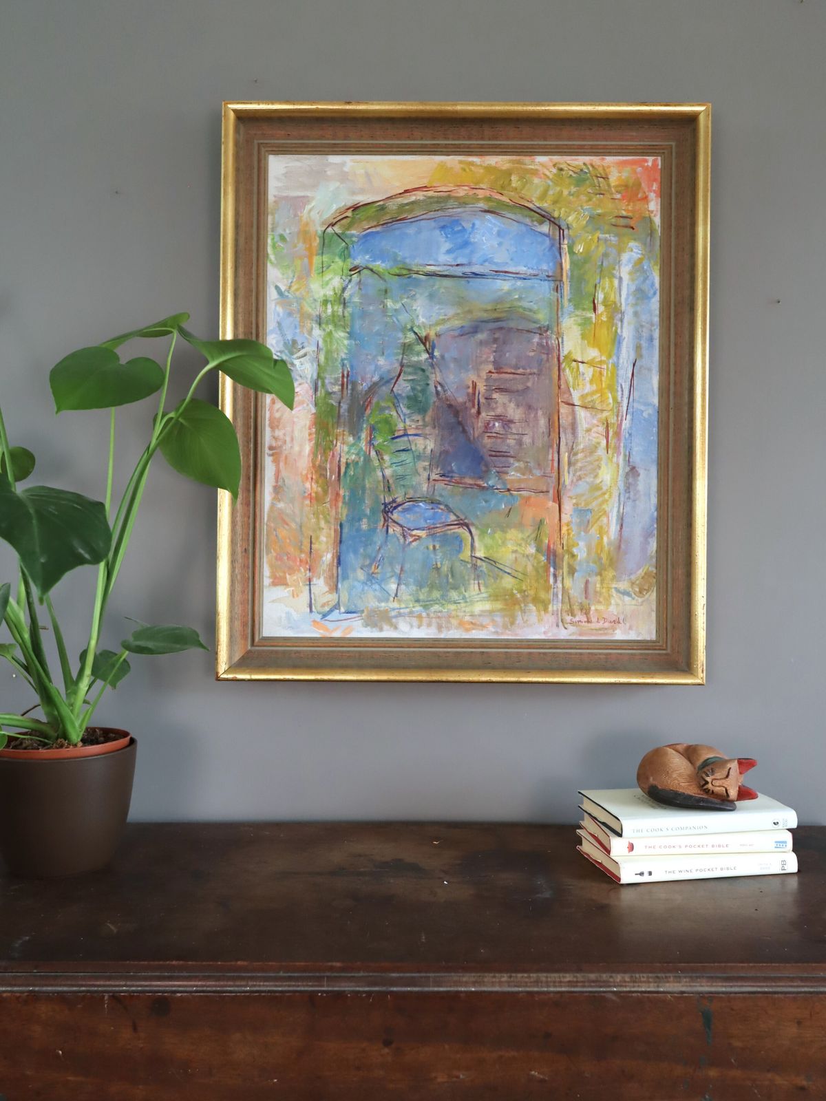 Chair By The Archway Oil Painting photo furniture