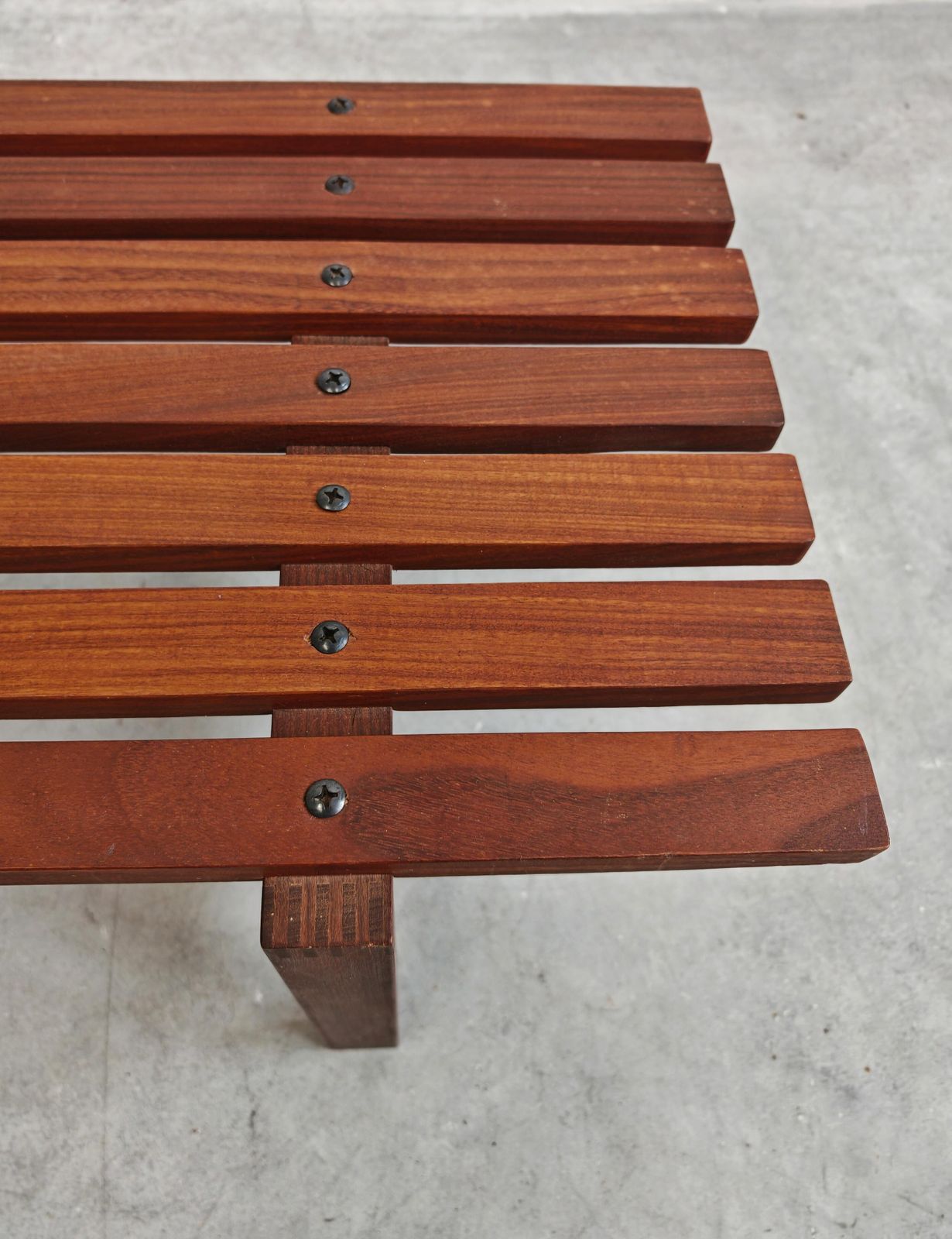 Mid Century Modern Bench In Solid Teak, Denmark 1960s photo for sale