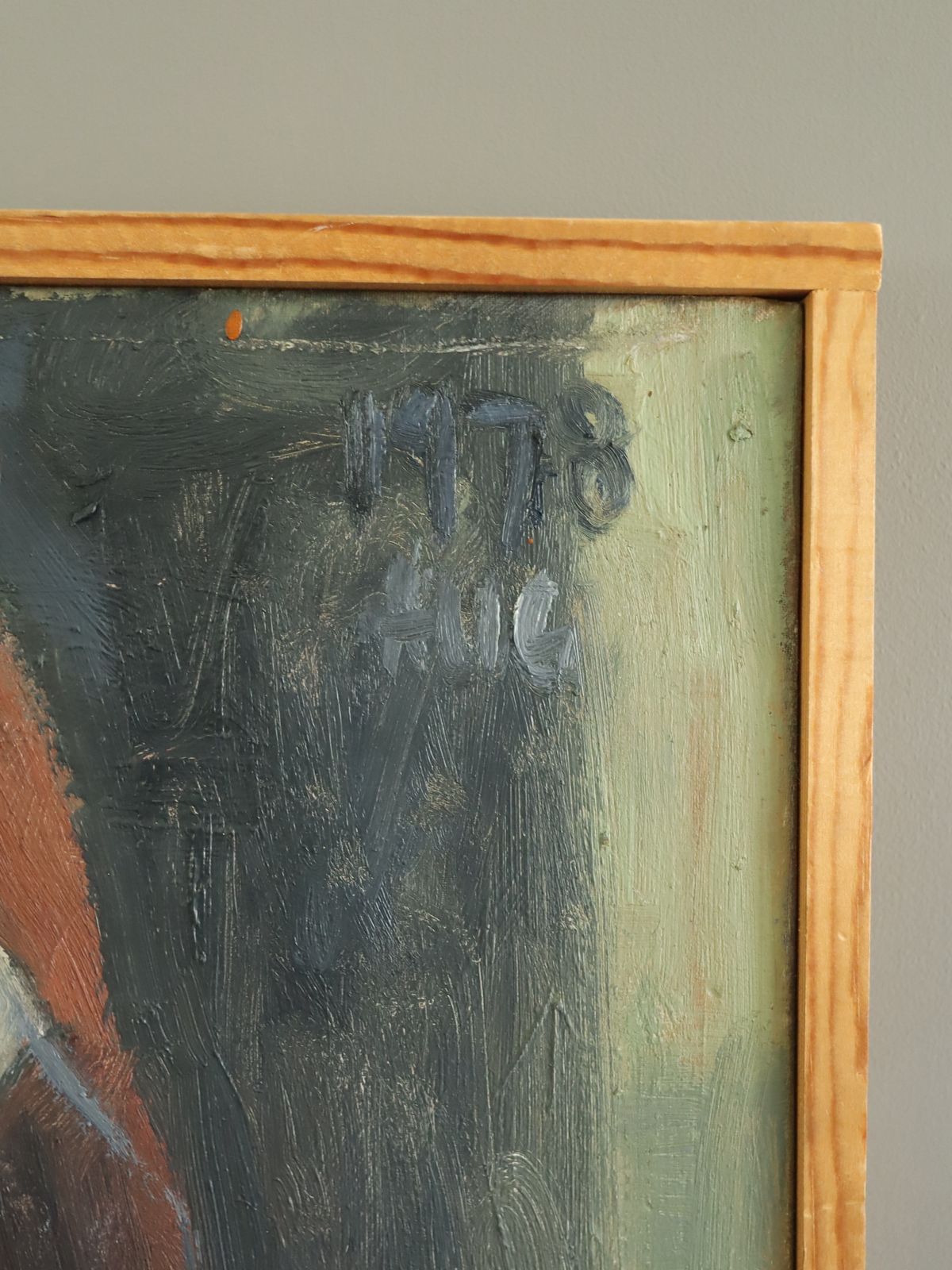Maris Oil Painting, 1970s, Modernist photo vintage